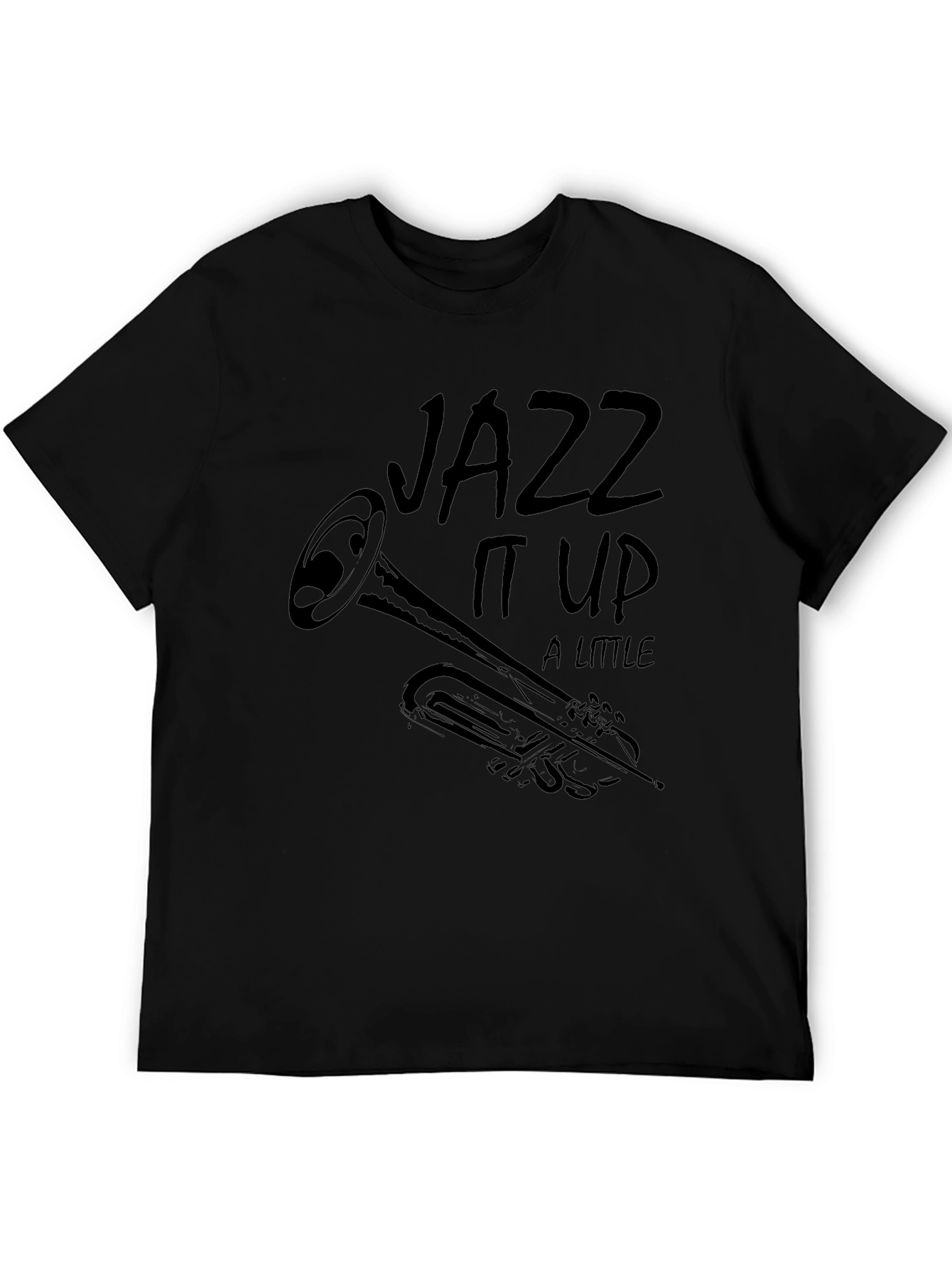 Black Jazz It Up Black Graphic T-Shirt view 5
