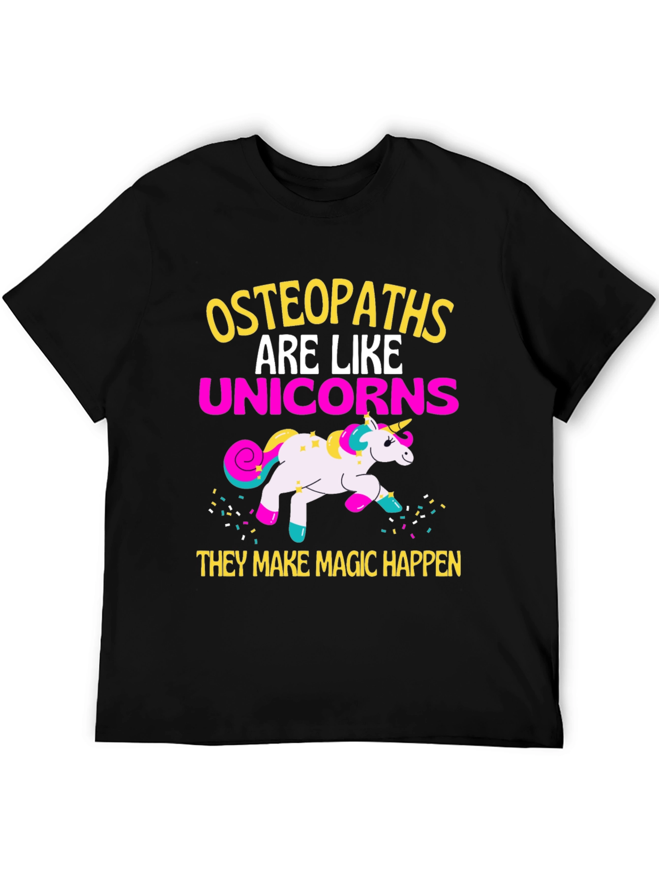 Black Osteopaths Are Like Unicorns T-Shirt view 5