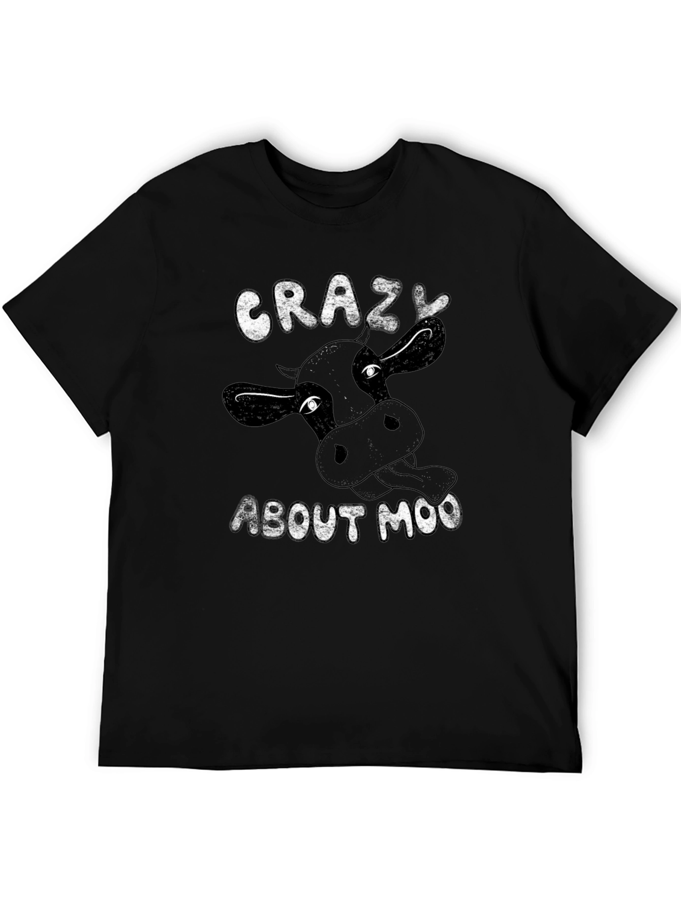 Black Crazy About Moo Black T-Shirt view 5