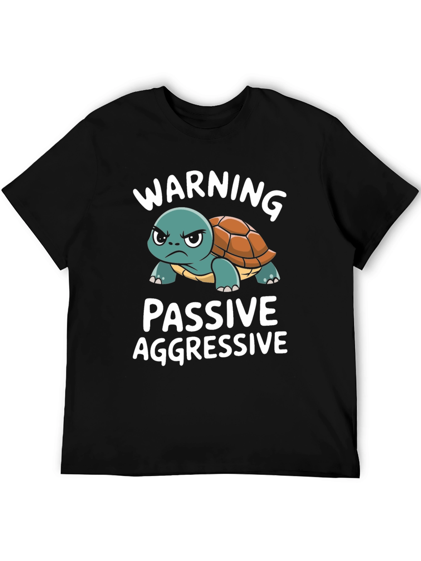 Black Passive Aggressive Turtle T-Shirt Funny Novelty Tee view 5