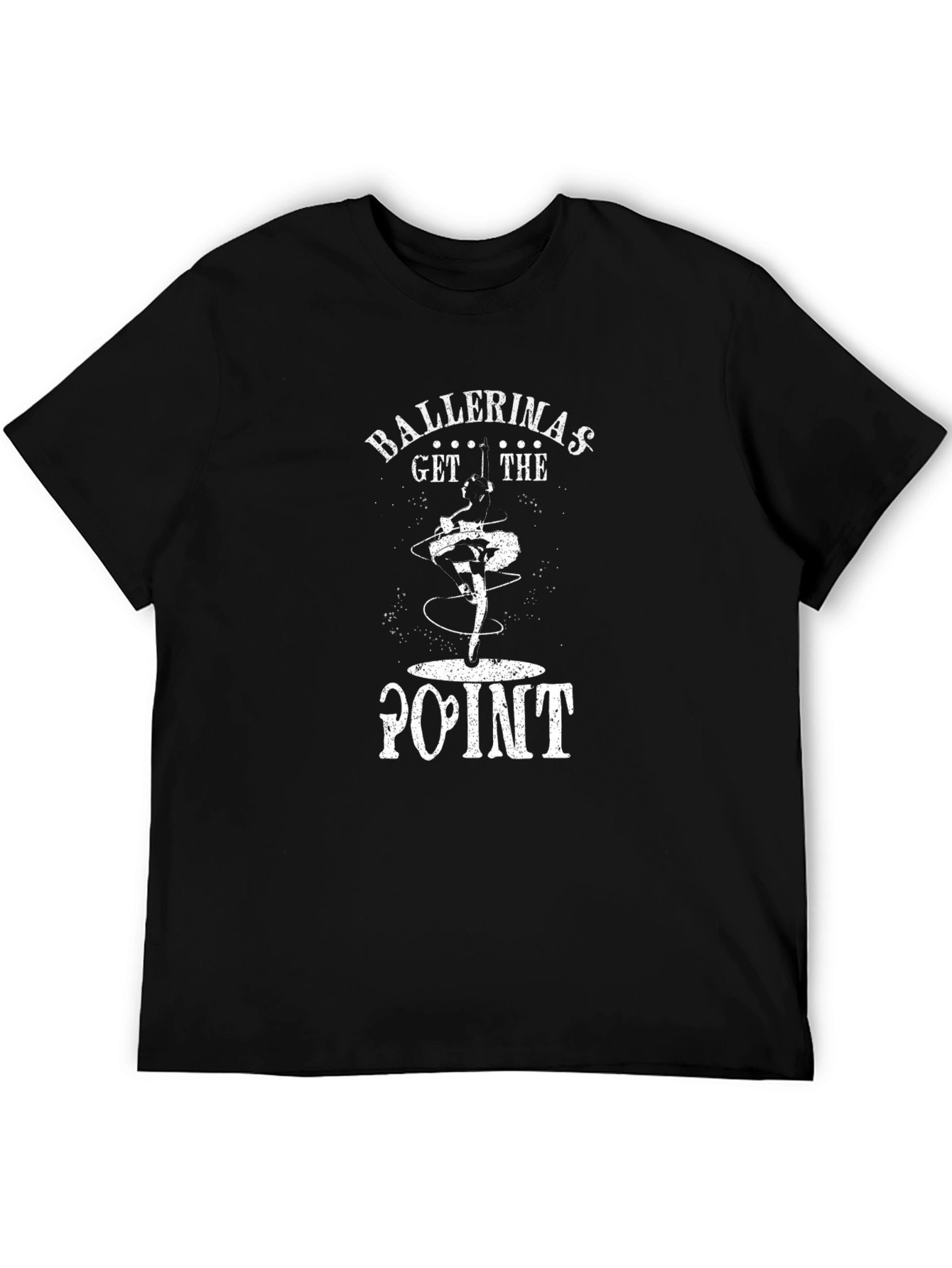 Black Ballerinas Get the Point Graphic Tee - Black Cotton Blend T-Shirt view 5