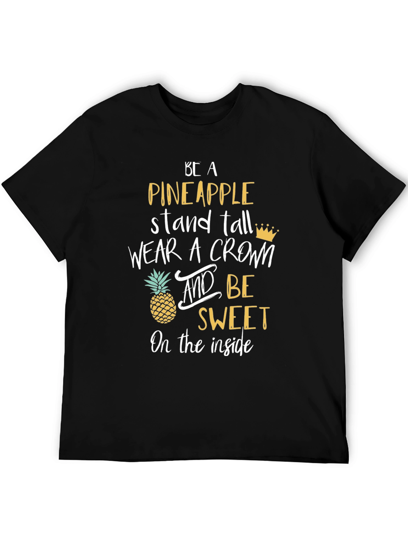 Black Be a Pineapple Graphic Tee - Stand Tall view 5