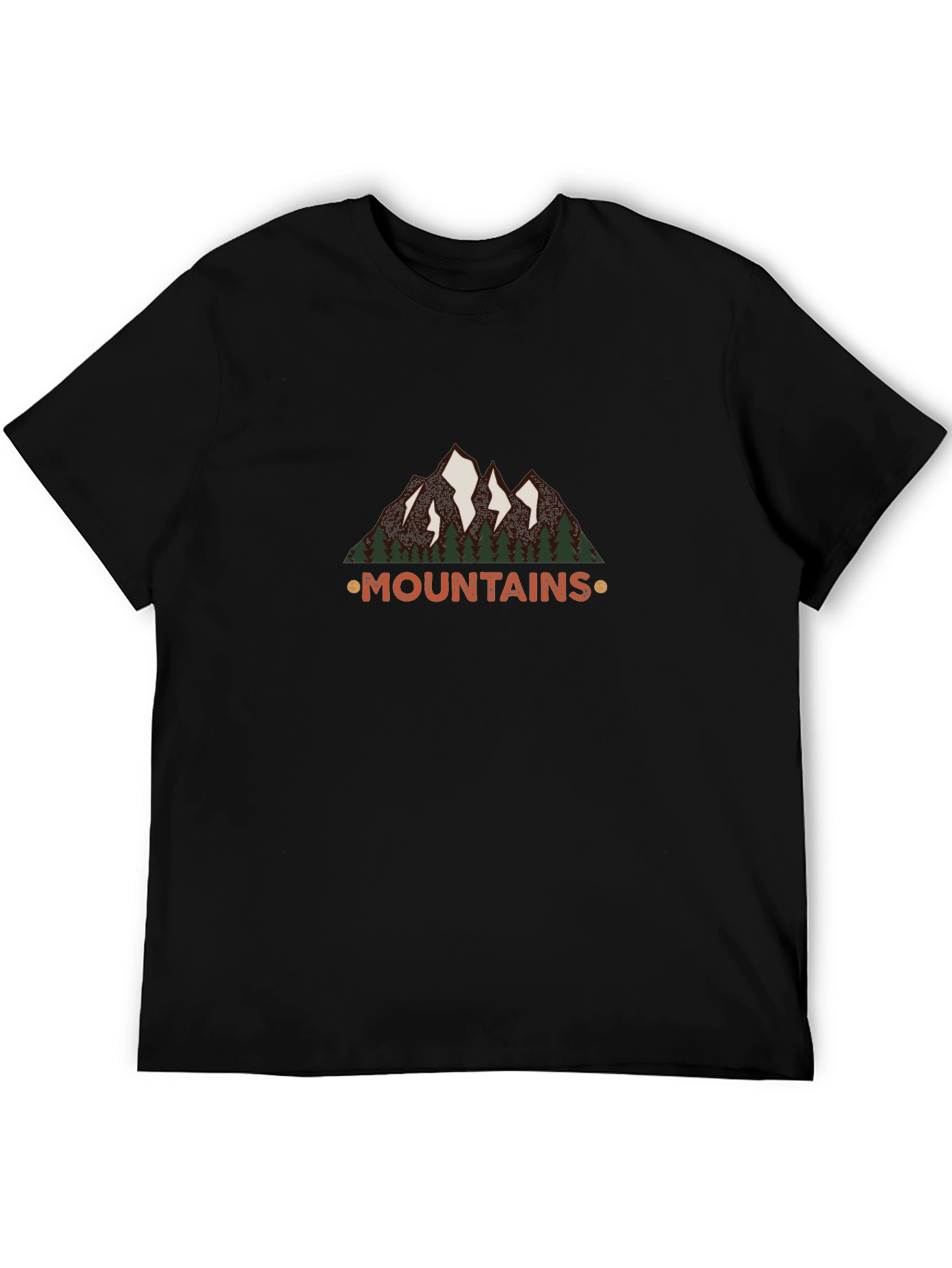 Black Mountains Graphic Tee - Black Short Sleeve Shirt view 5