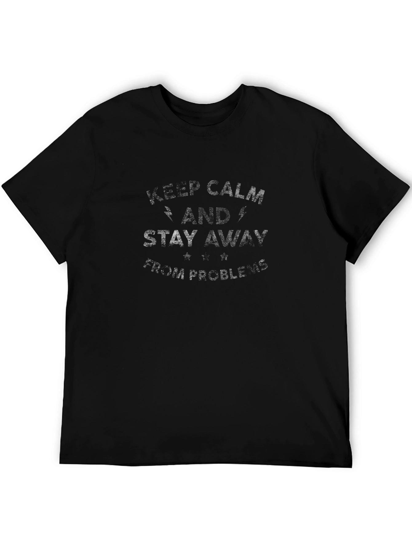 Black Keep Calm and Stay Away T-Shirt view 5