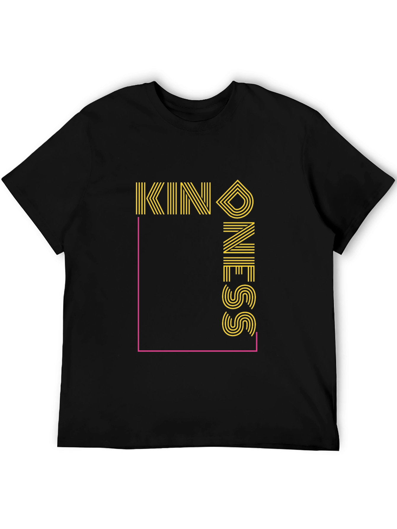 Black Kindness Graphic Tee - Stylish Black T-Shirt view 5