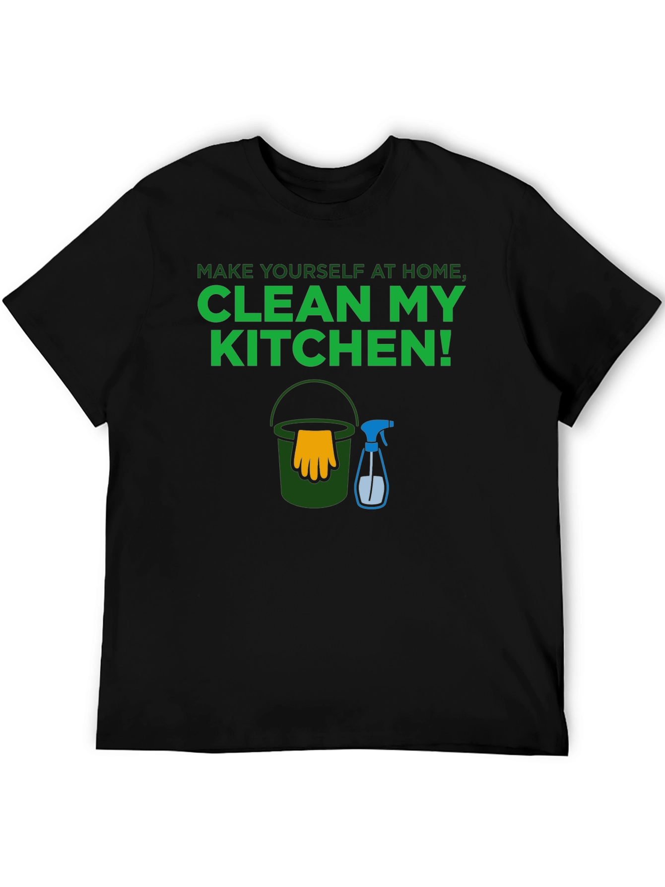 Black Clean My Kitchen Graphic Tee view 5