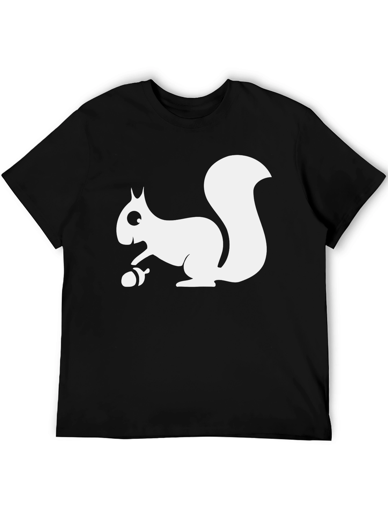 Black Squirrel Graphic Tee - Black Cotton T-Shirt view 5
