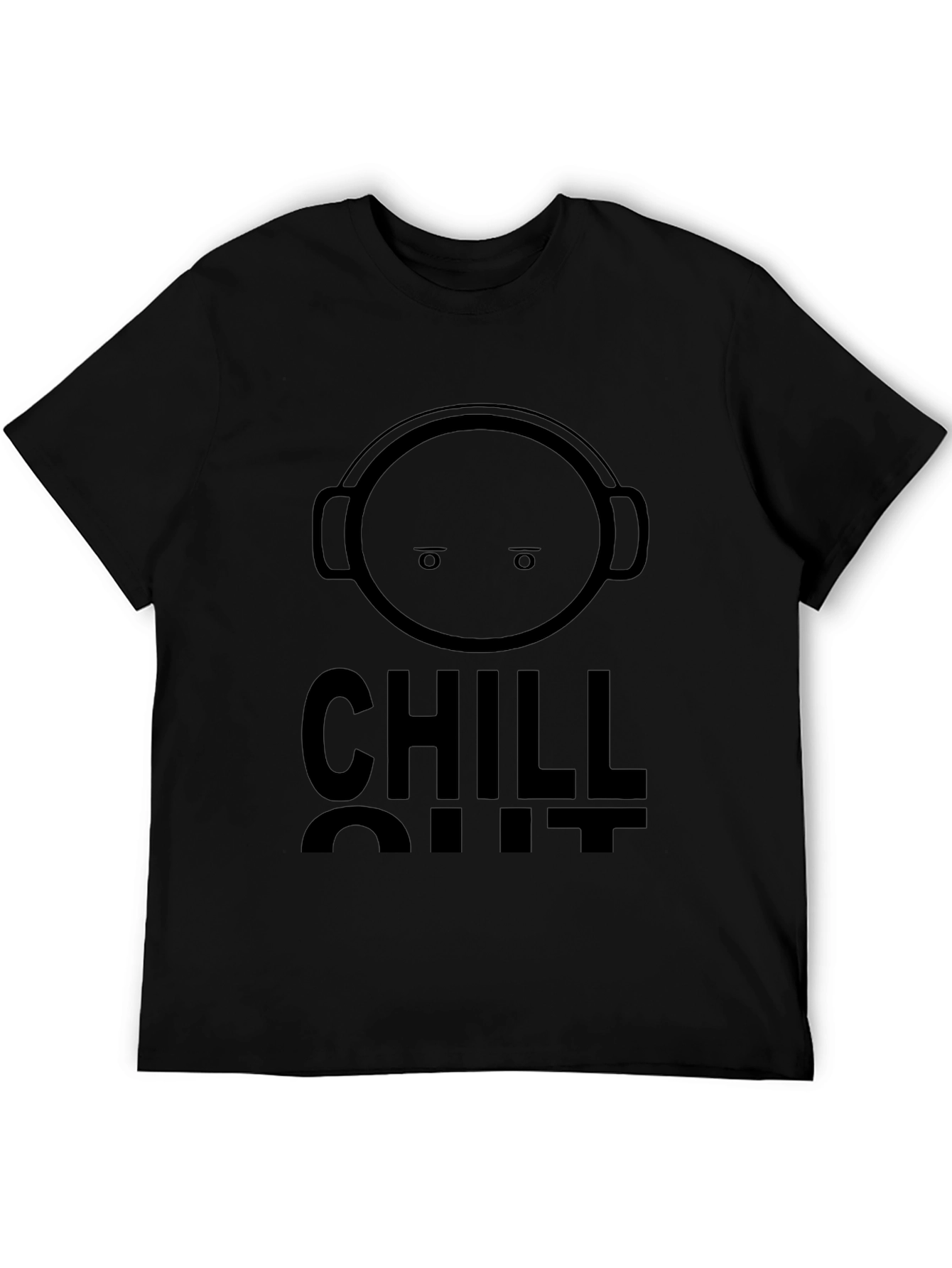 Black Chill Out Graphic T-Shirt - Relaxed Vibe view 5