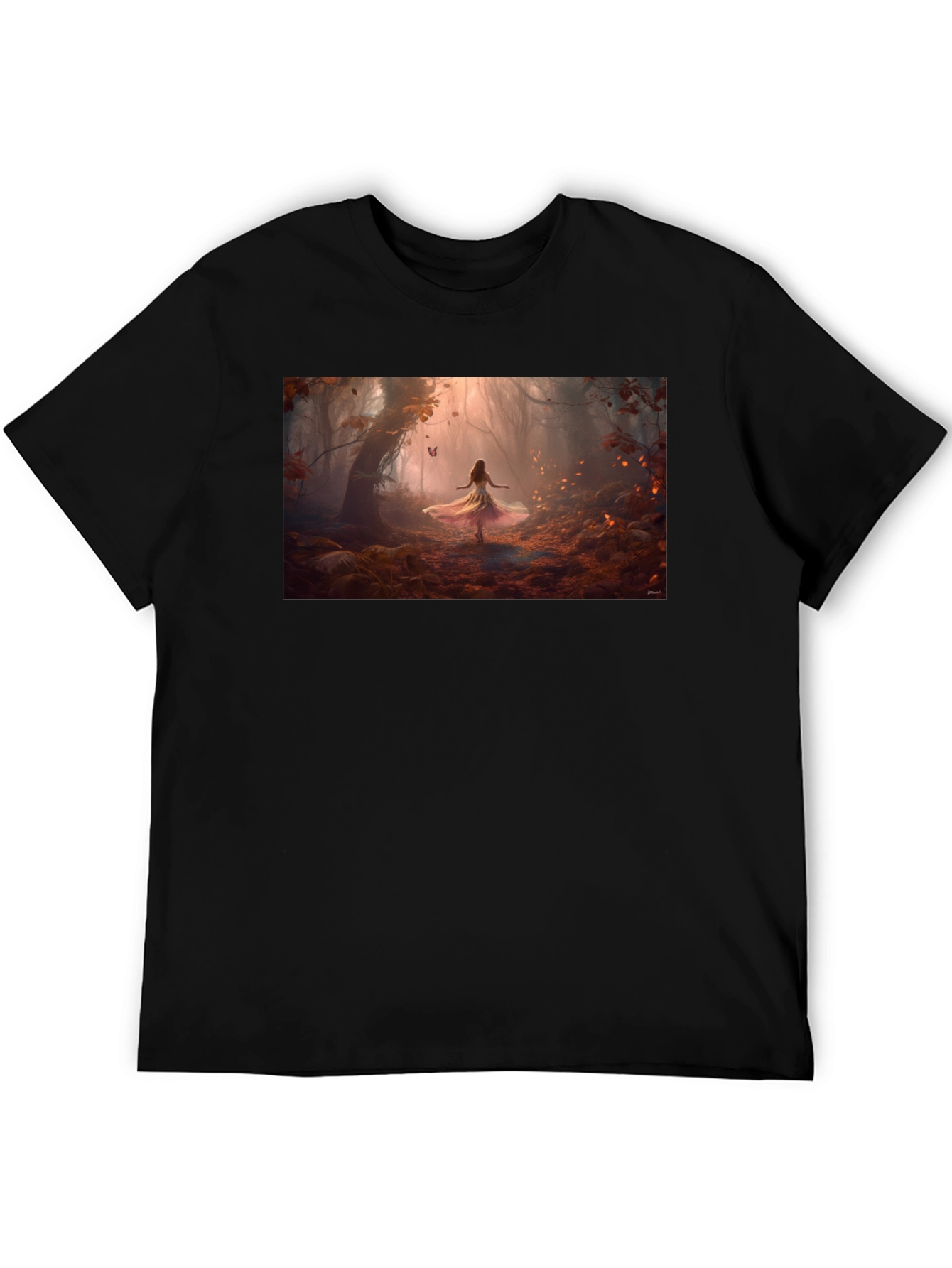 Black Enchanted Forest T-Shirt view 5