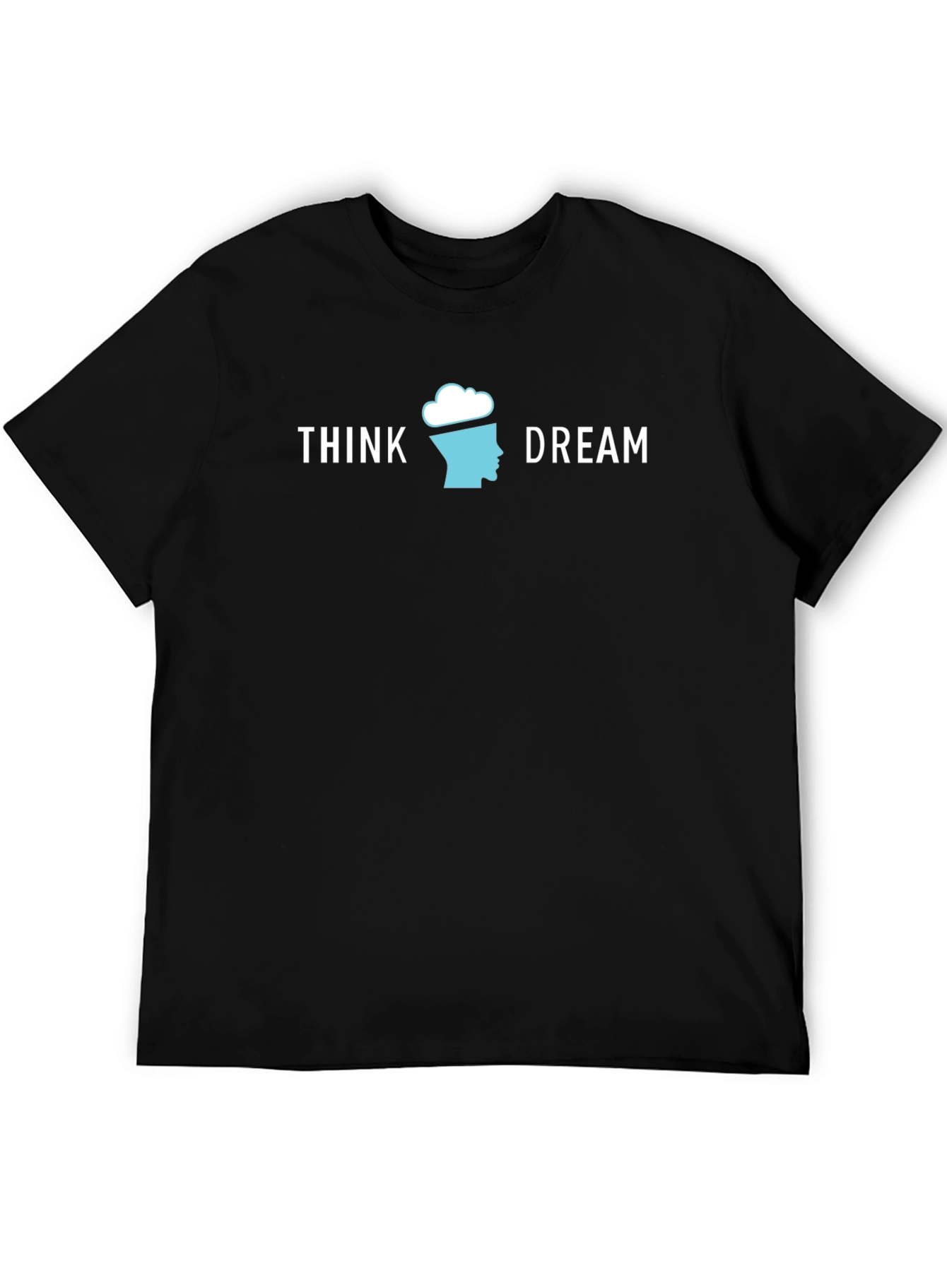 Black Think Dream Graphic T-Shirt - Creative Mindset Tee view 5