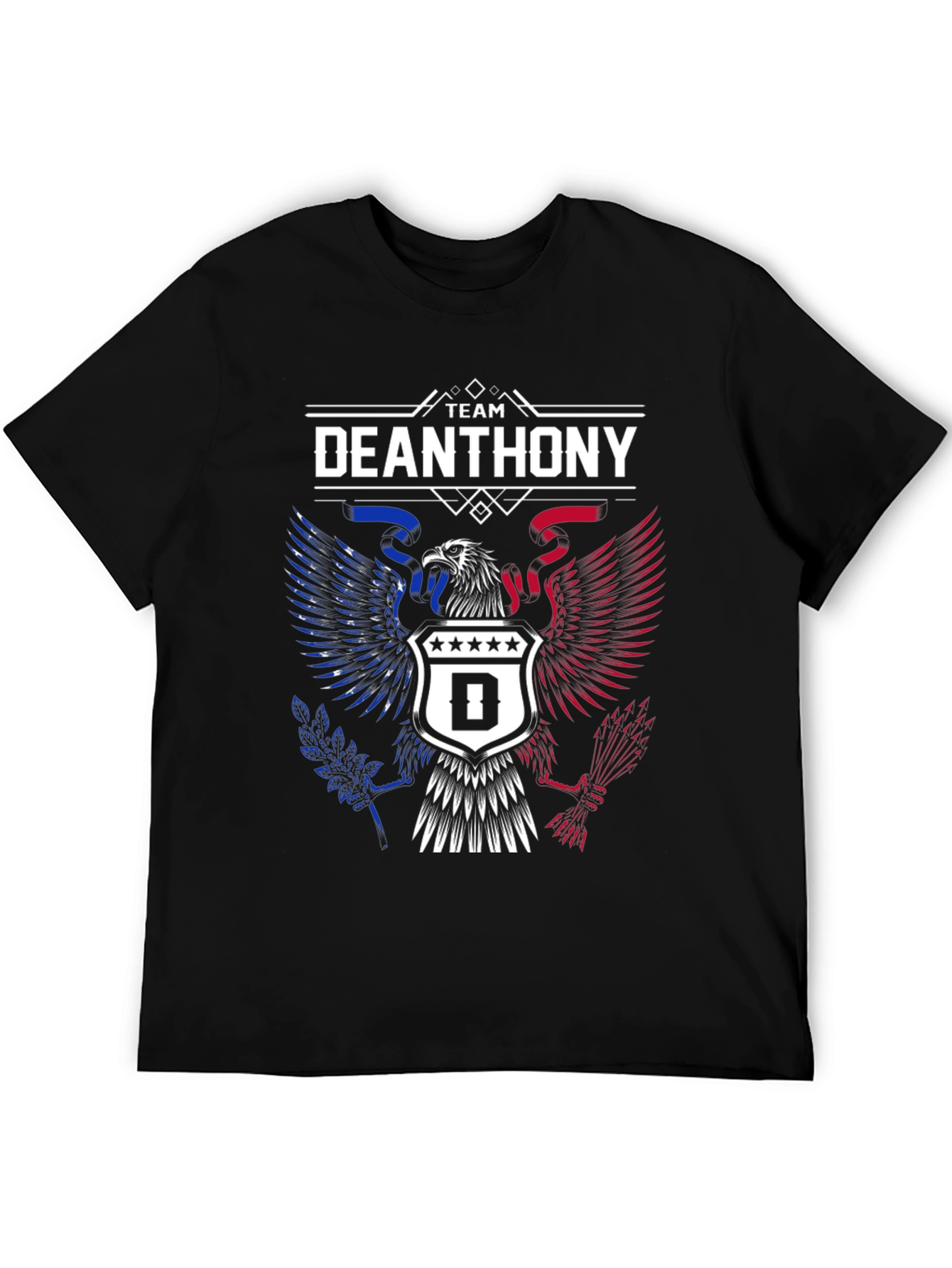 Black Team Deanthony Eagle Graphic Tee - Patriotic T-Shirt view 5