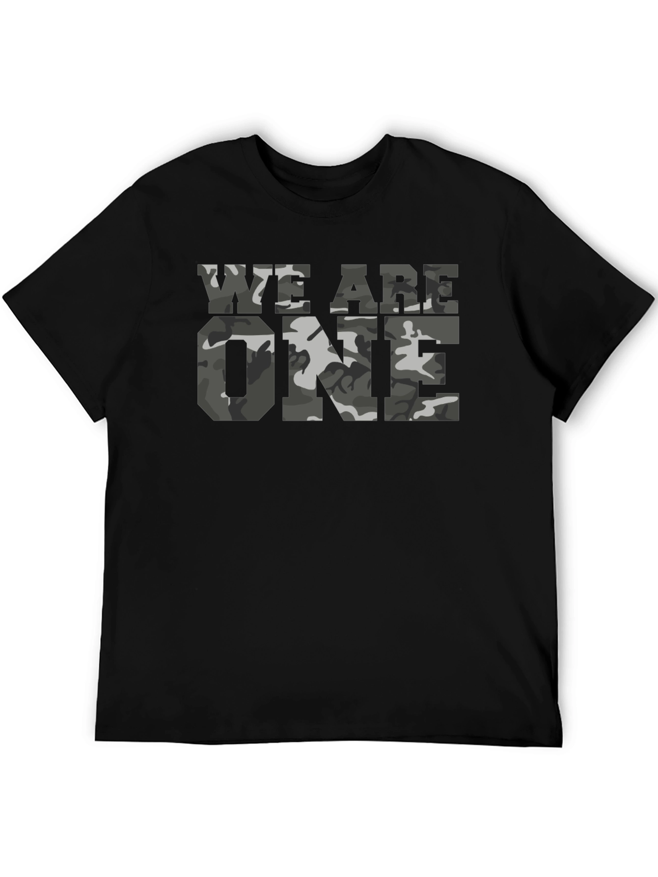 Black We Are One Camo Print T-Shirt - Black view 5