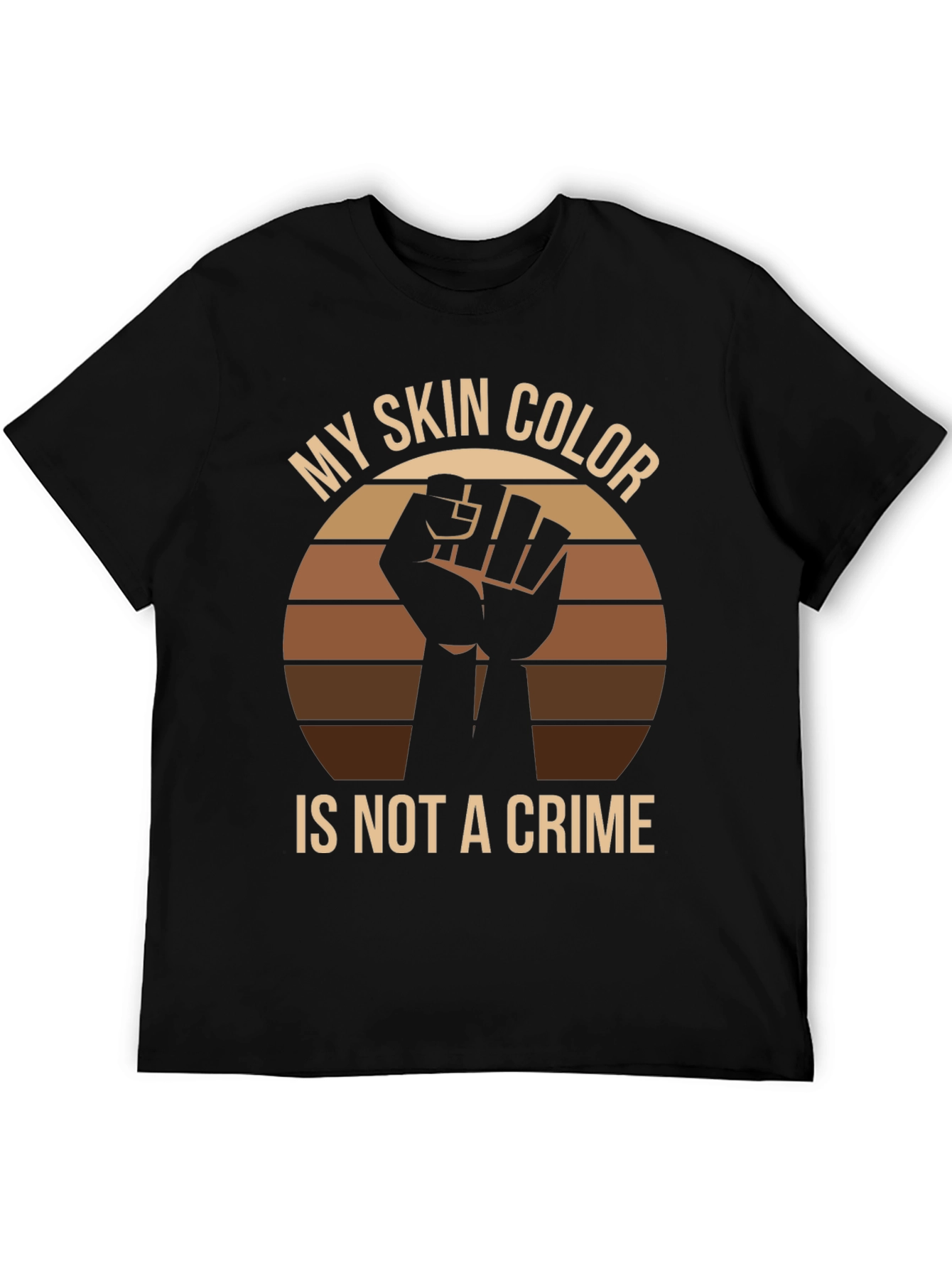 Black My Skin Color Is Not a Crime T-Shirt view 5