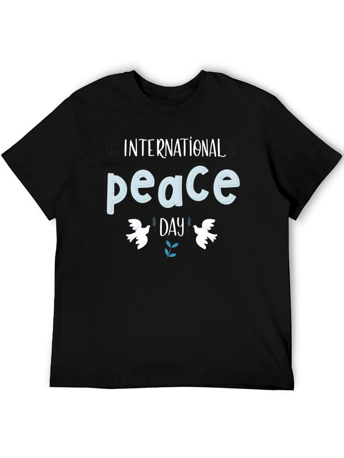 Black International Peace Day Black T-Shirt view 5