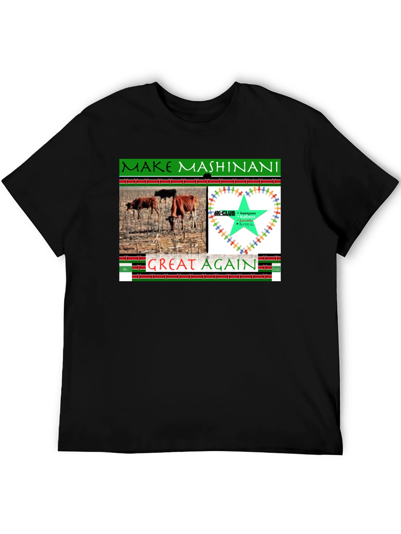 Black Make Mashinani Great Again Graphic Tee view 5
