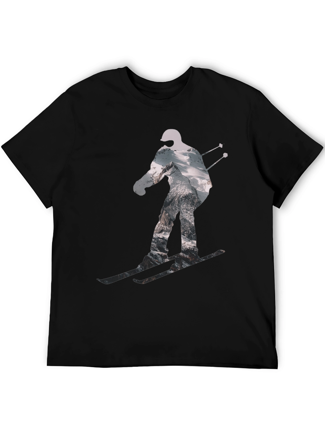 Black Skier Graphic Tee - Black T-Shirt view 5