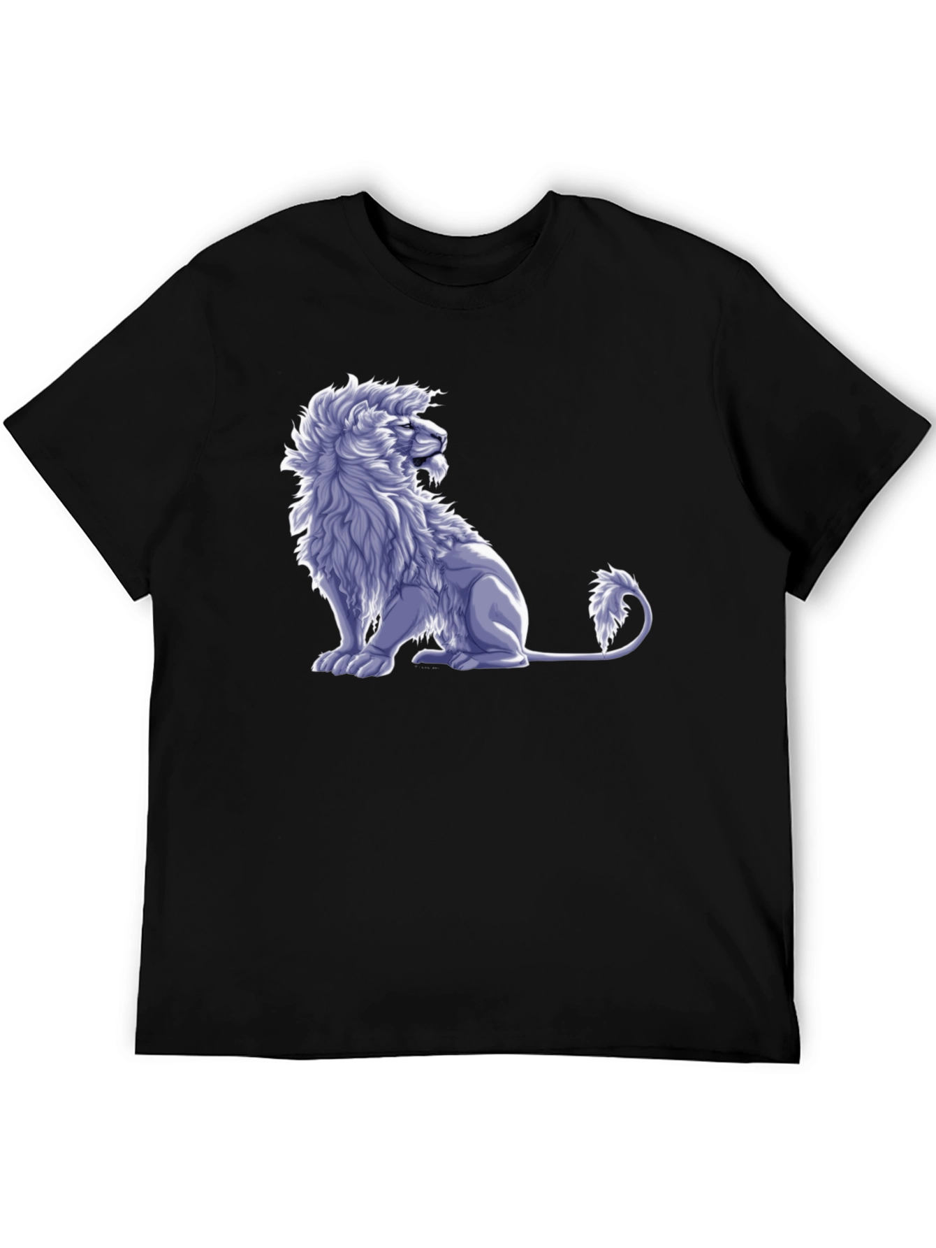 Black Lion Graphic Tee - Black Cotton Blend view 5