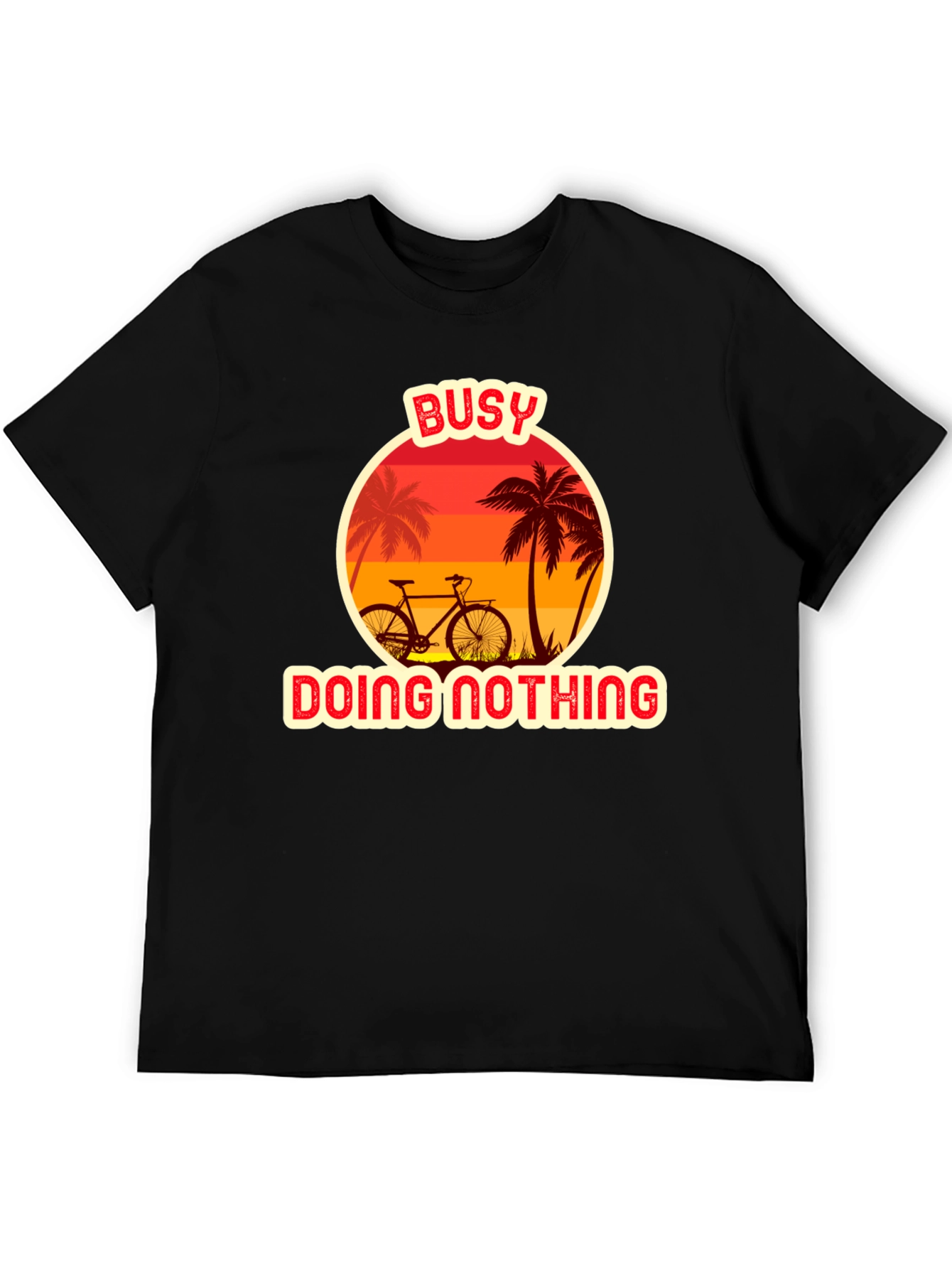 Black Busy Doing Nothing Graphic T-Shirt view 5