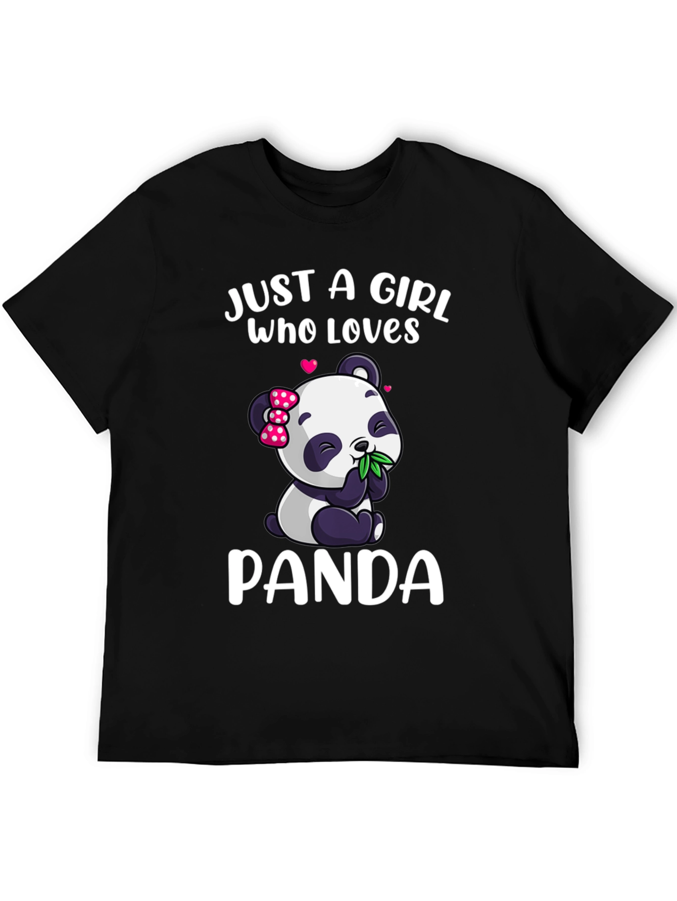 Black Girl's Panda Lover T-Shirt view 5