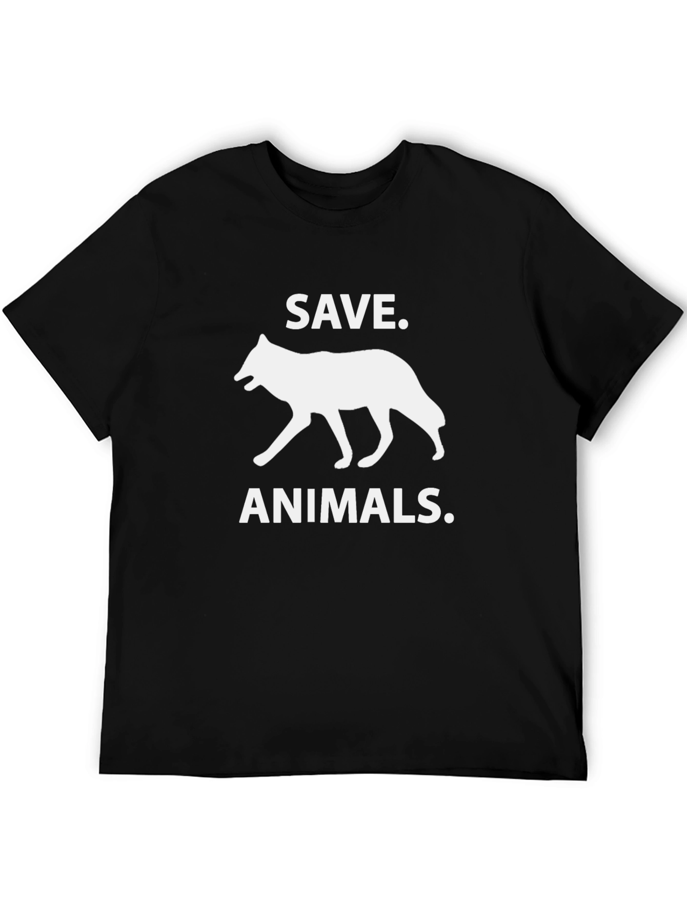 Black Save Animals Graphic T-Shirt view 5