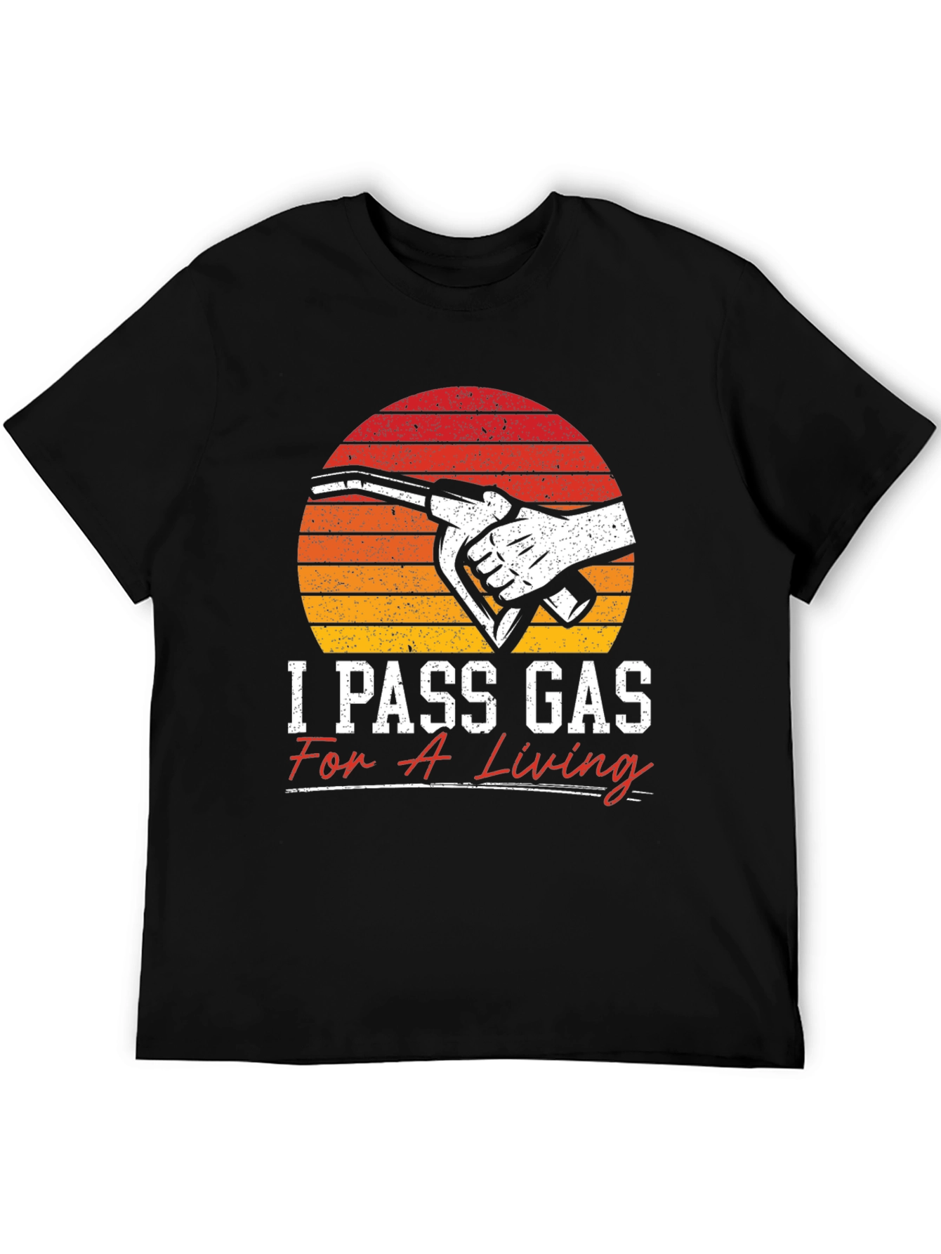 Black I Pass Gas For a Living T-Shirt view 5