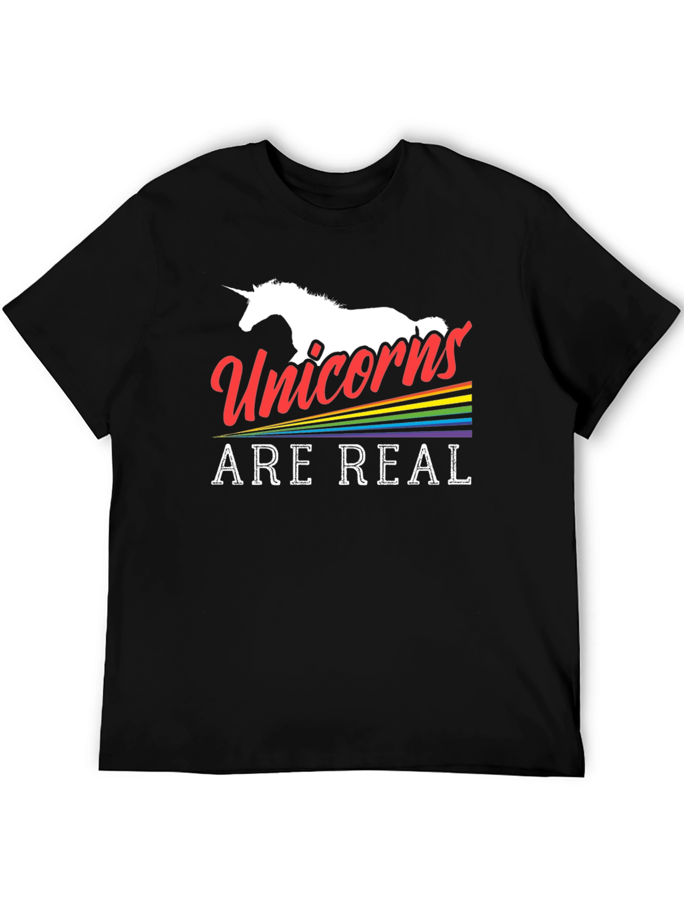 Black Unicorns Are Real Graphic T-Shirt view 5