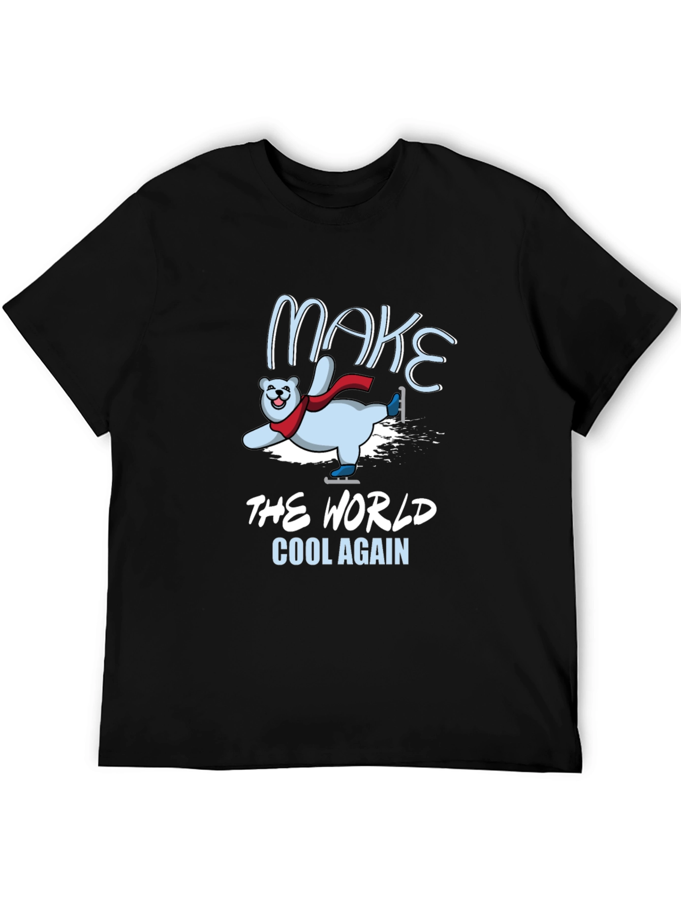 Black Make the World Cool Again Graphic T-Shirt view 5