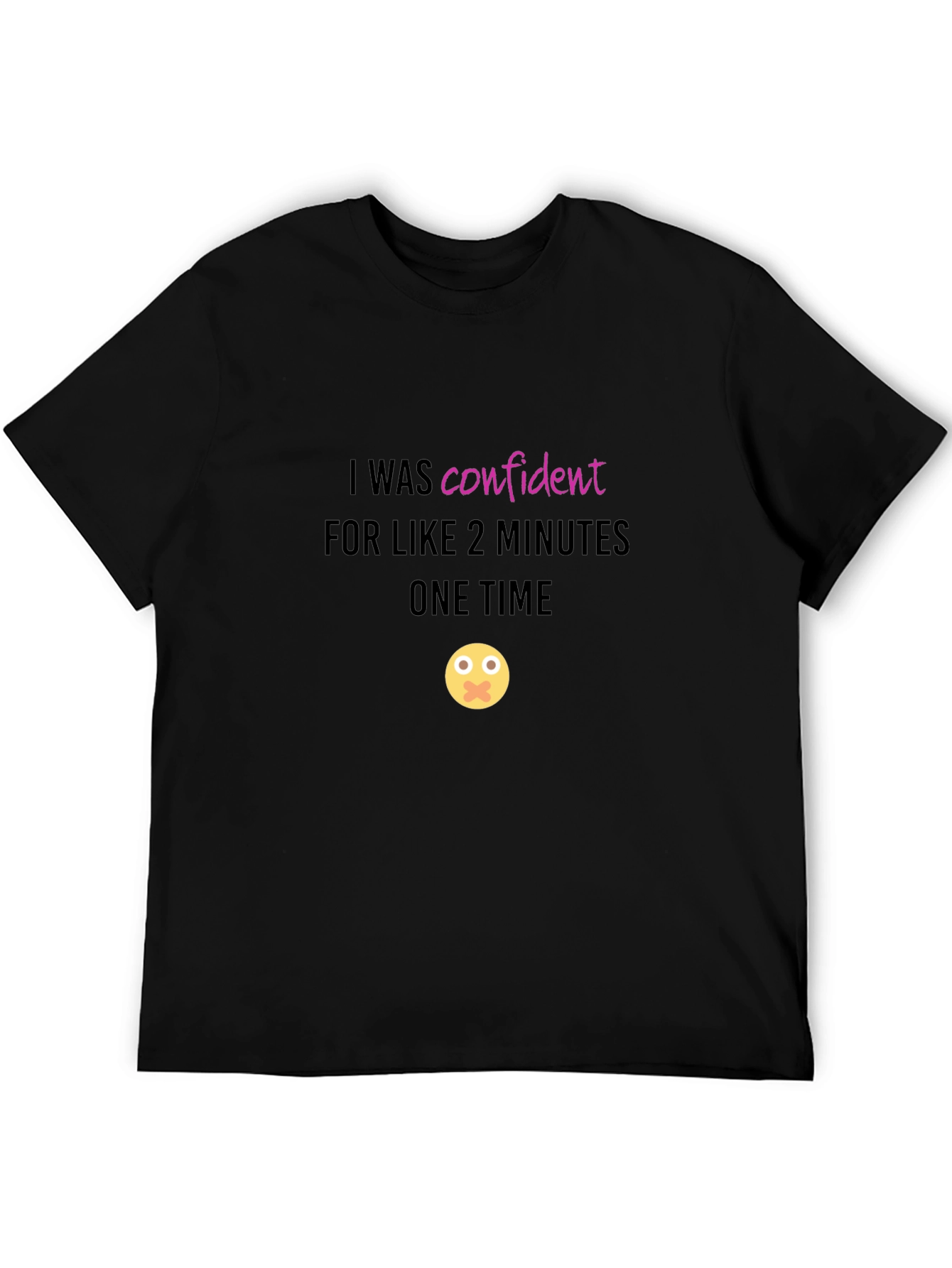 Black Confident One Time Graphic Tee view 5