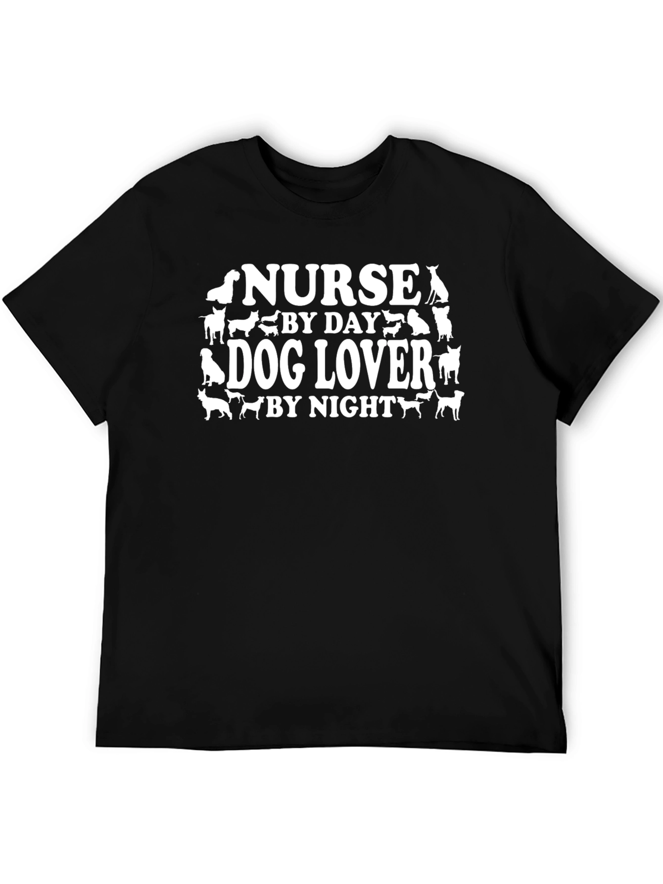 Black Nurse Dog Lover T-Shirt view 5