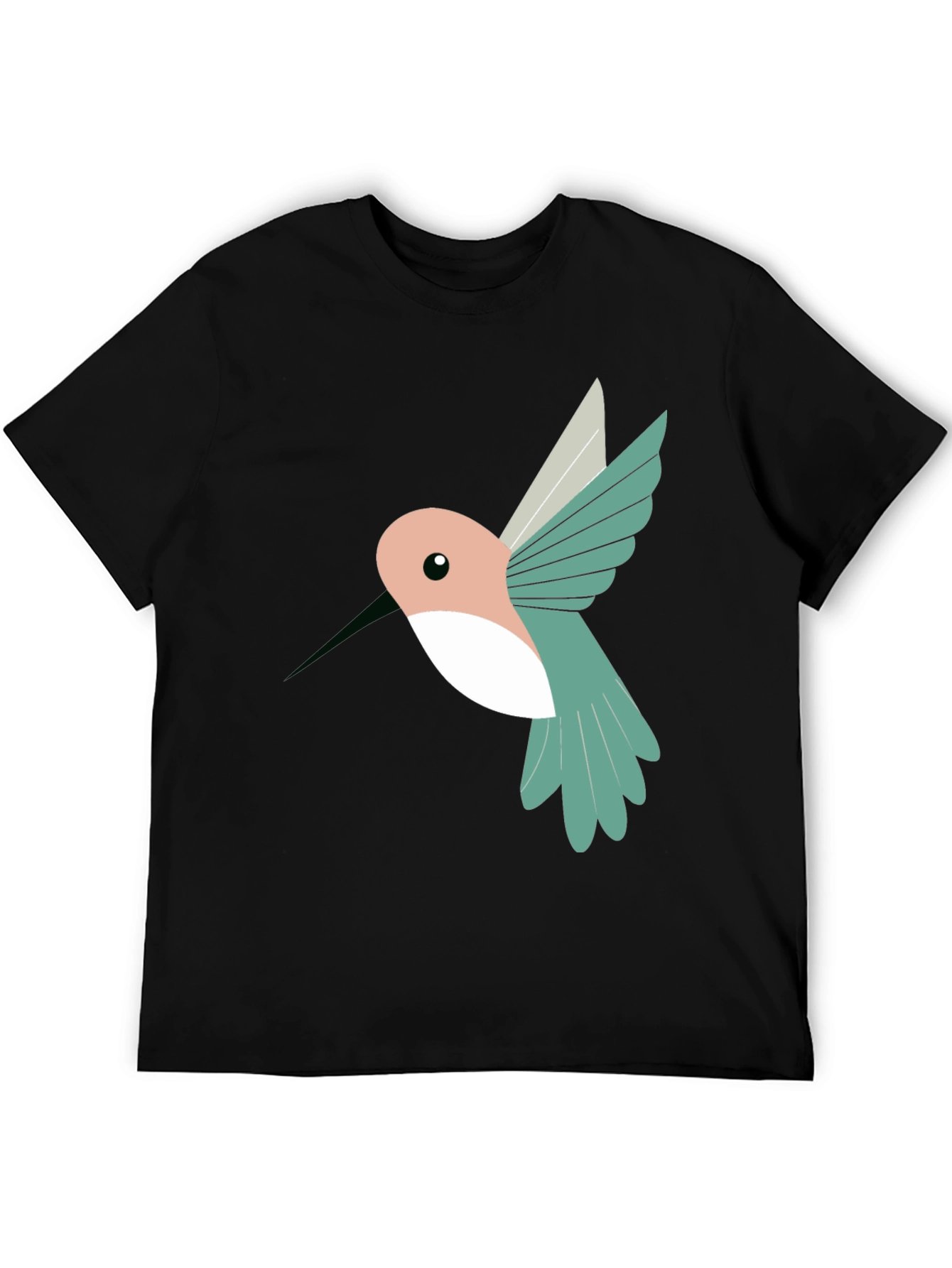 Black Hummingbird Graphic Black T-Shirt view 5