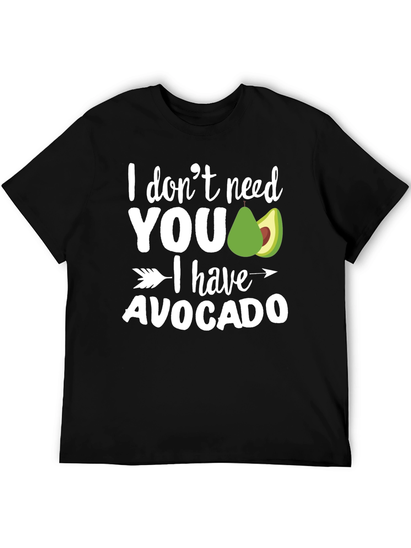 Black I Have Avocado T-Shirt - Funny Graphic Tee view 5