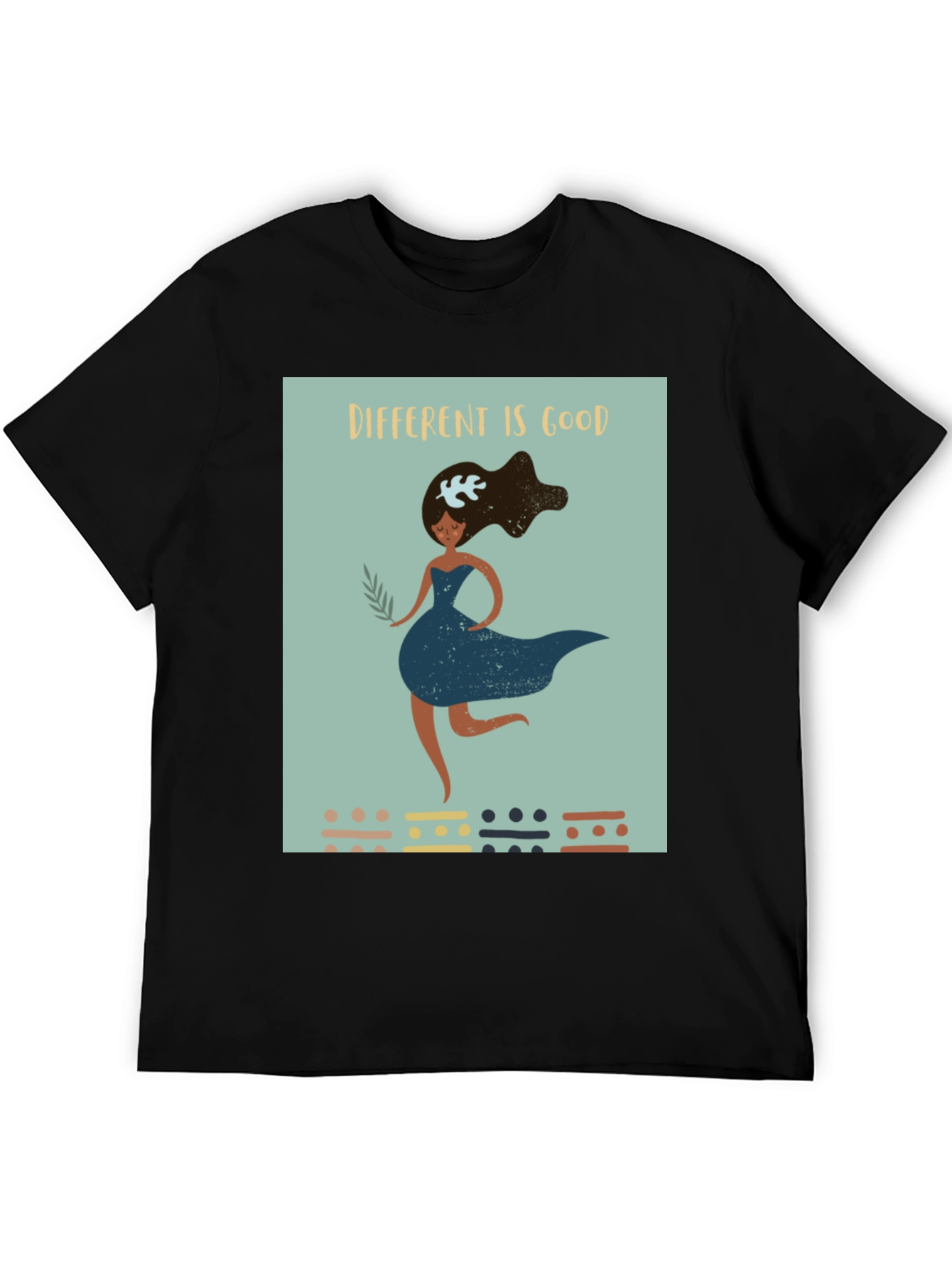 Black Different is Good Graphic Tee view 5