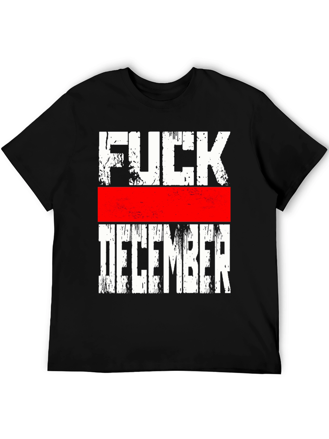 Black F*** December Graphic Tee - Bold Statement T-Shirt view 5