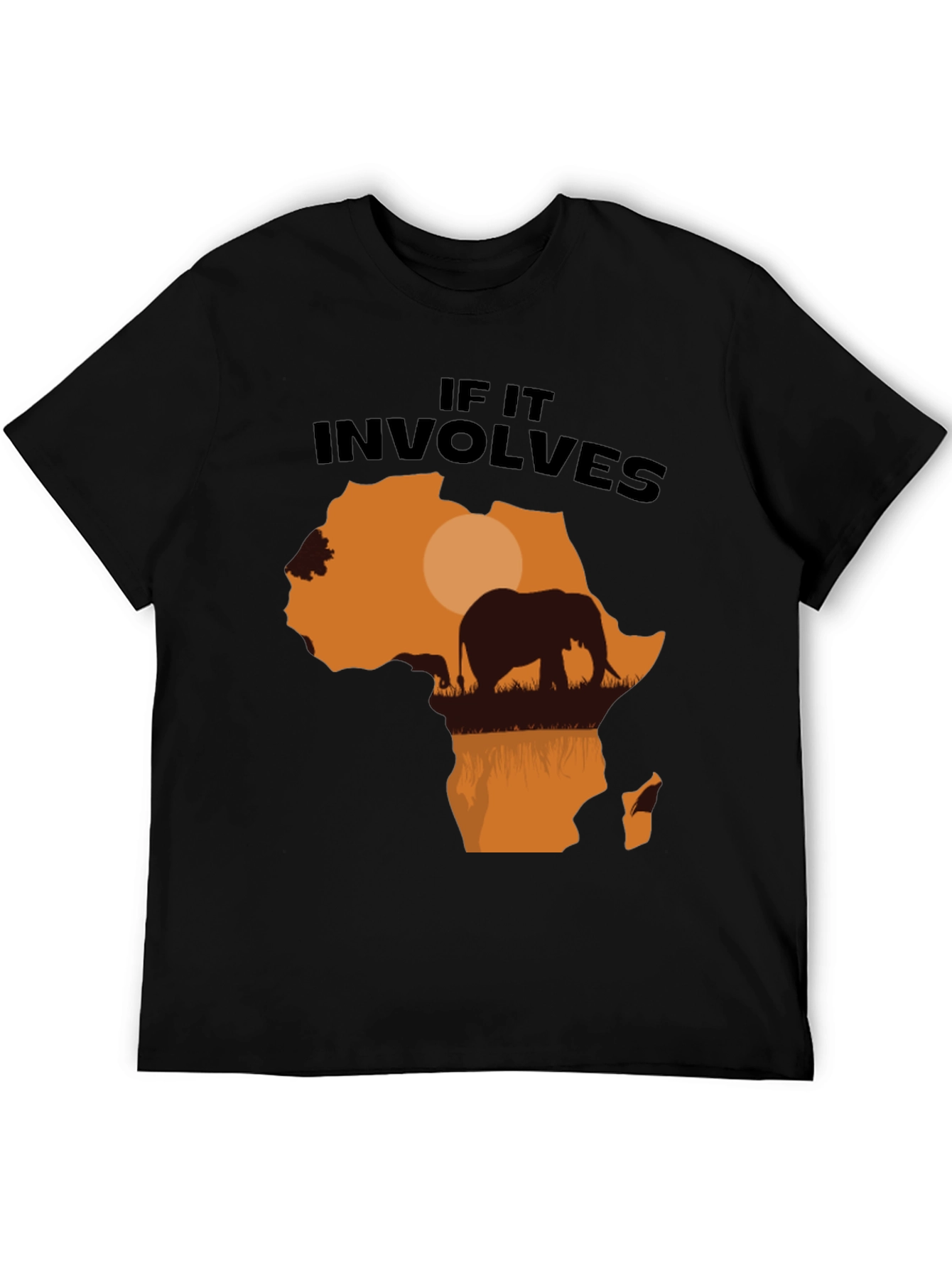 Black Africa Elephant Graphic T-Shirt - Nature Lover Tee view 5