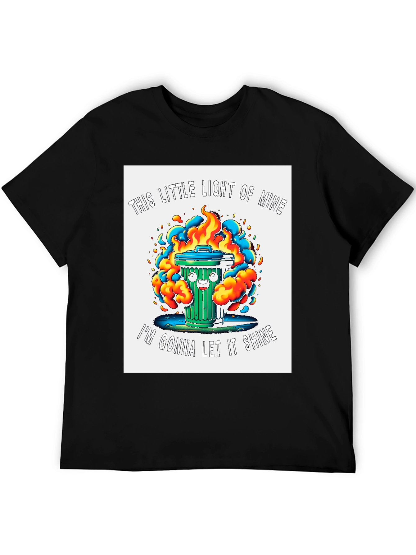 Black Funny 'This Little Light of Mine' Graphic Tee view 5