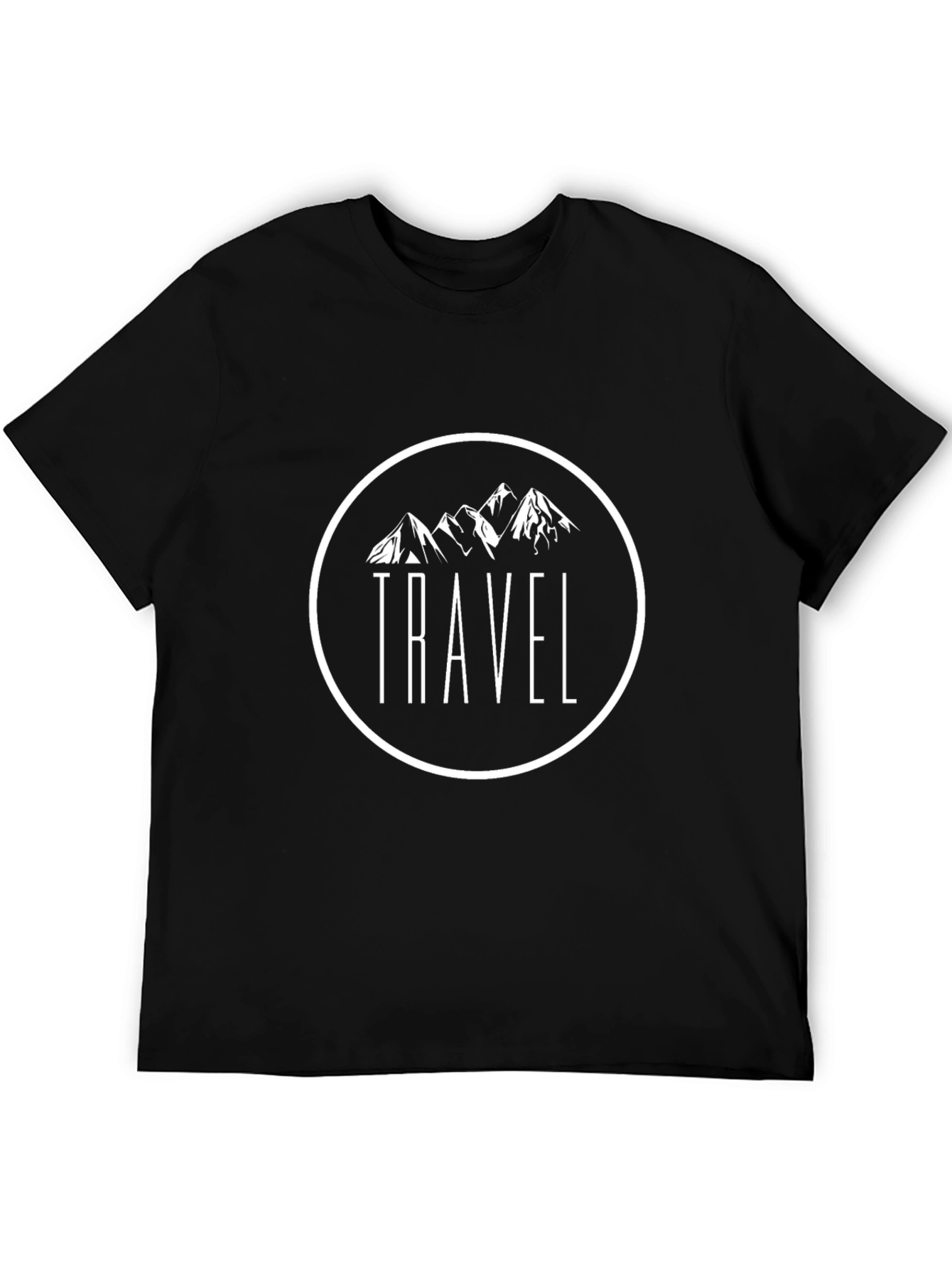 Black Travel Graphic Tee - Mountain Adventure T-Shirt view 5