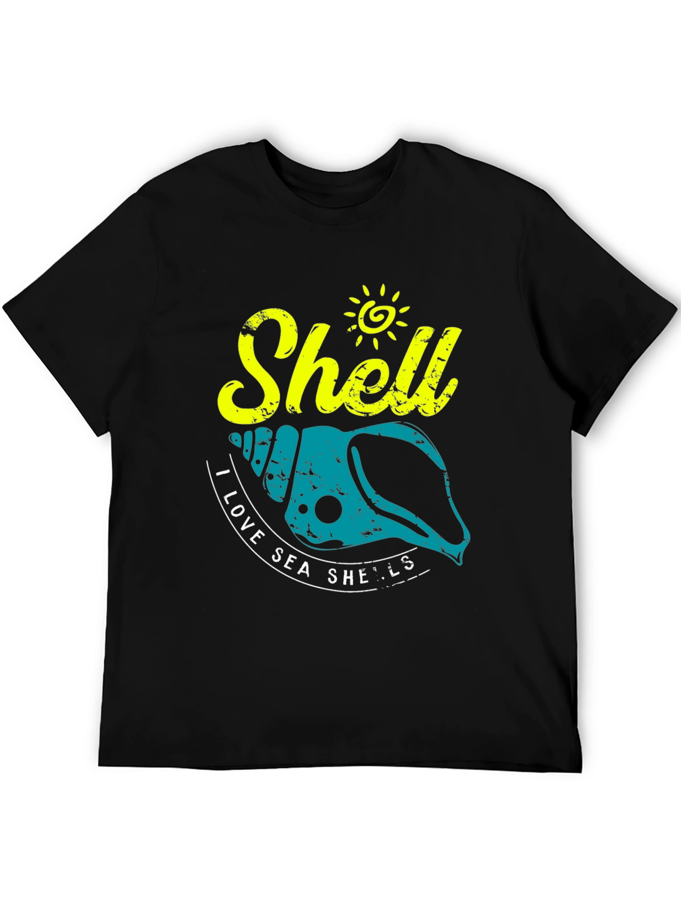 Black I Love Sea Shells Graphic T-Shirt view 5