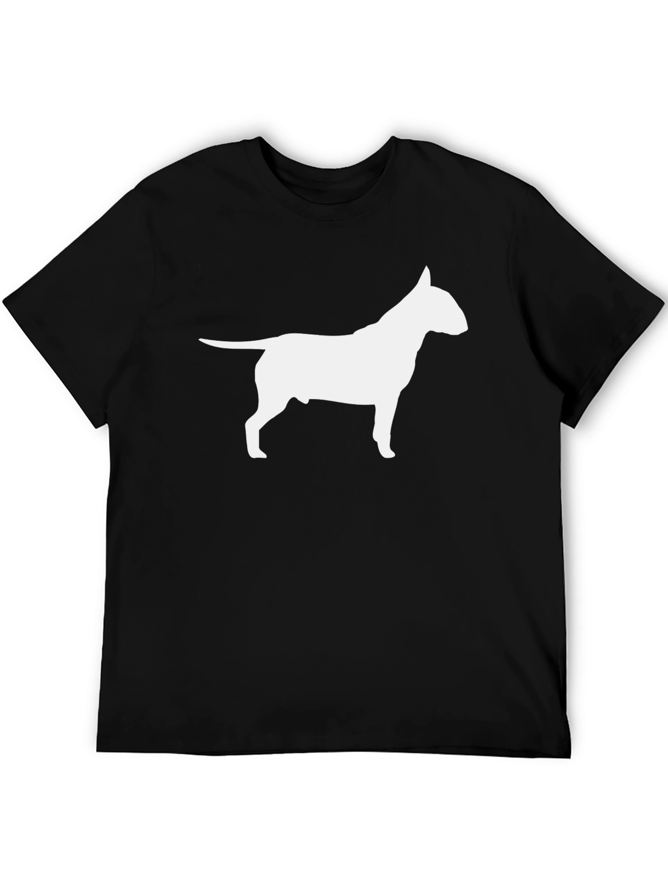 Black Bull Terrier Silhouette T-Shirt view 5