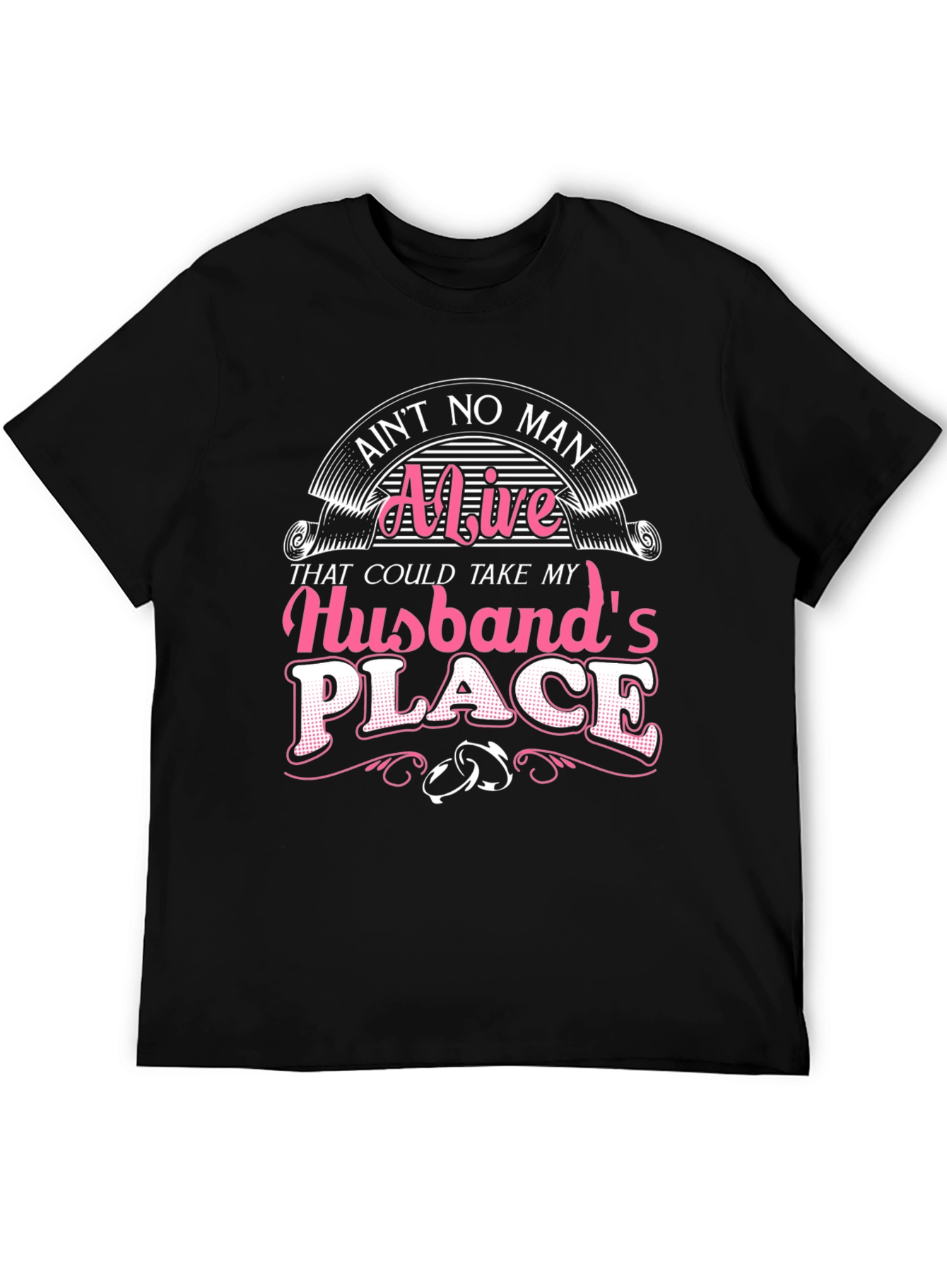 Black Ain't No Man Husband T-Shirt view 5