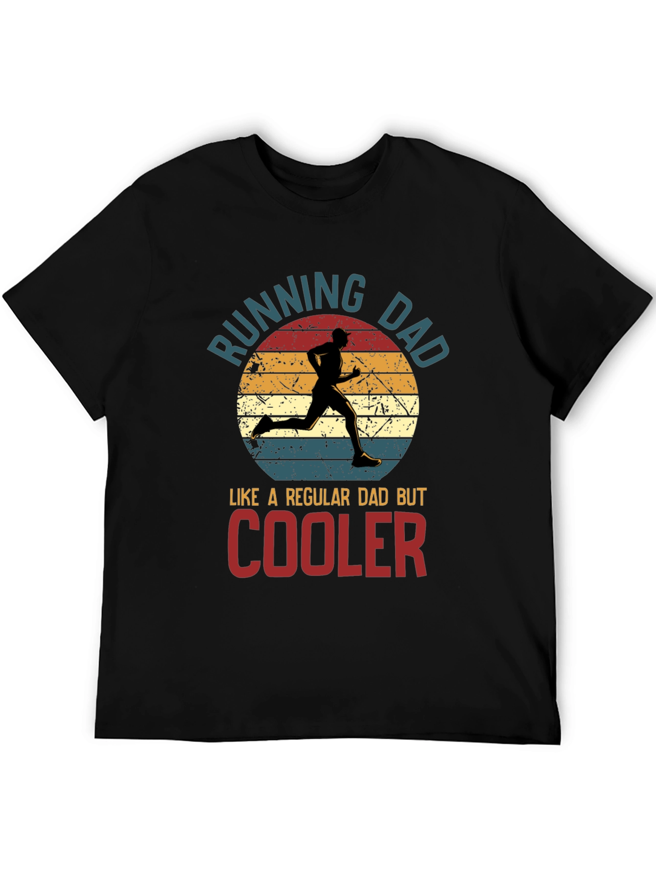 Black Running Dad T-Shirt - Cool Dad Edition! view 5