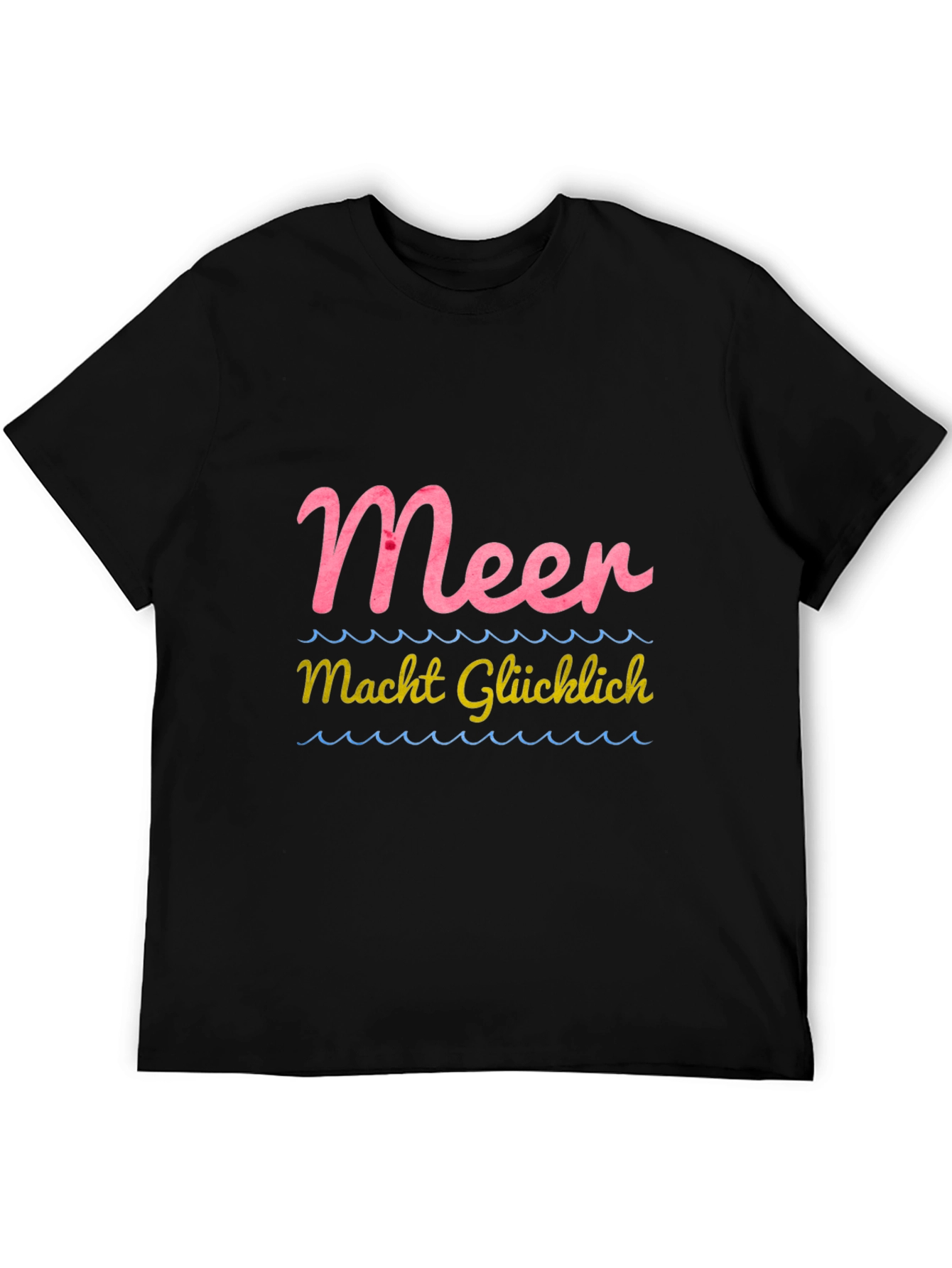 Black Meer Macht Glücklich T-Shirt - German Sea Lover Tee view 5