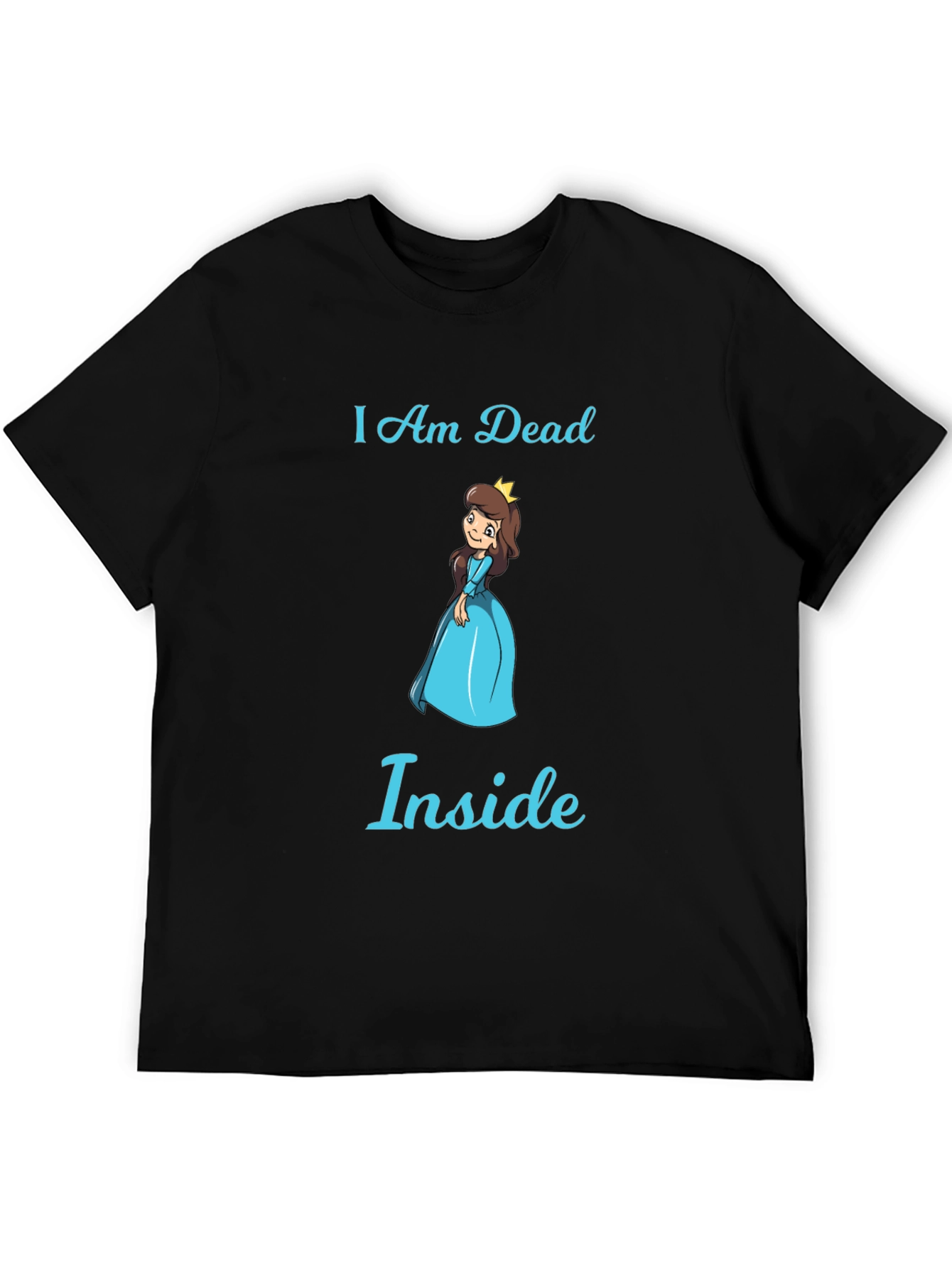 Black I Am Dead Inside T-Shirt - Funny Princess Graphic Tee view 5