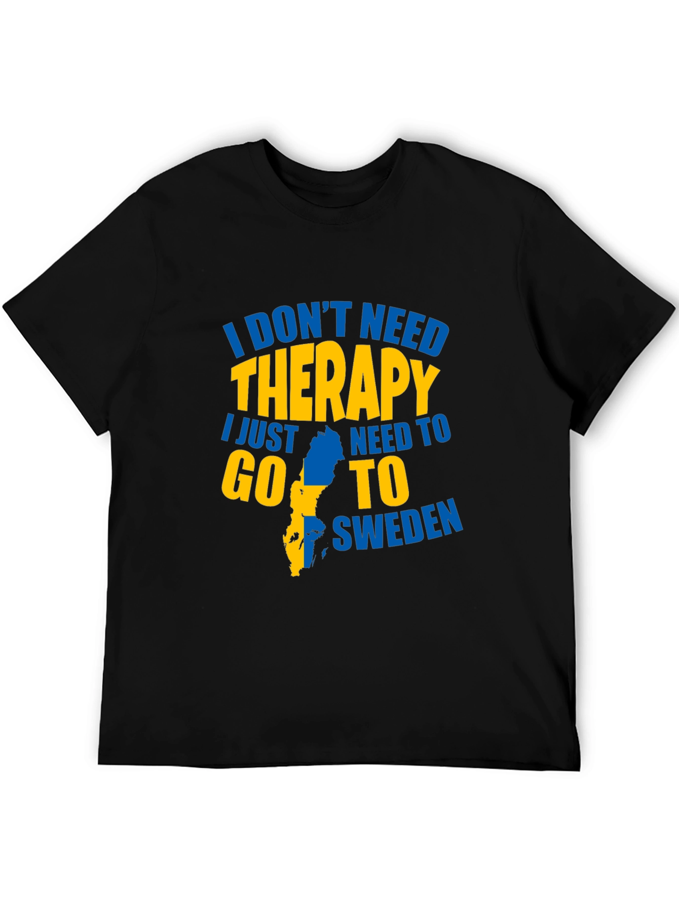 Black Sweden Therapy Graphic T-Shirt view 5
