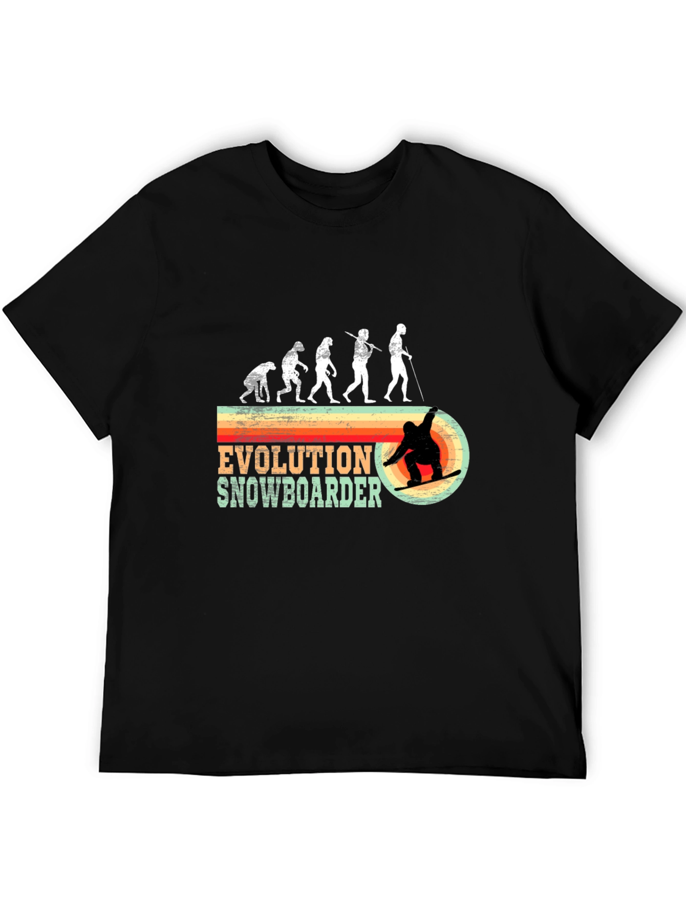 Black Evolution Snowboarder Graphic Tee view 5