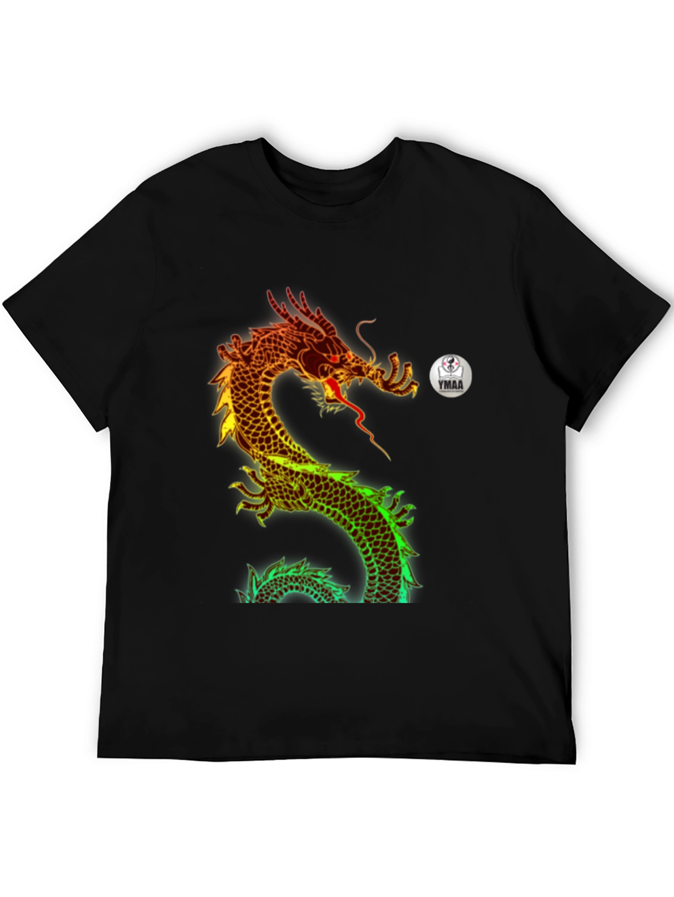 Black Fiery Dragon Graphic Tee - Bold Streetwear view 5