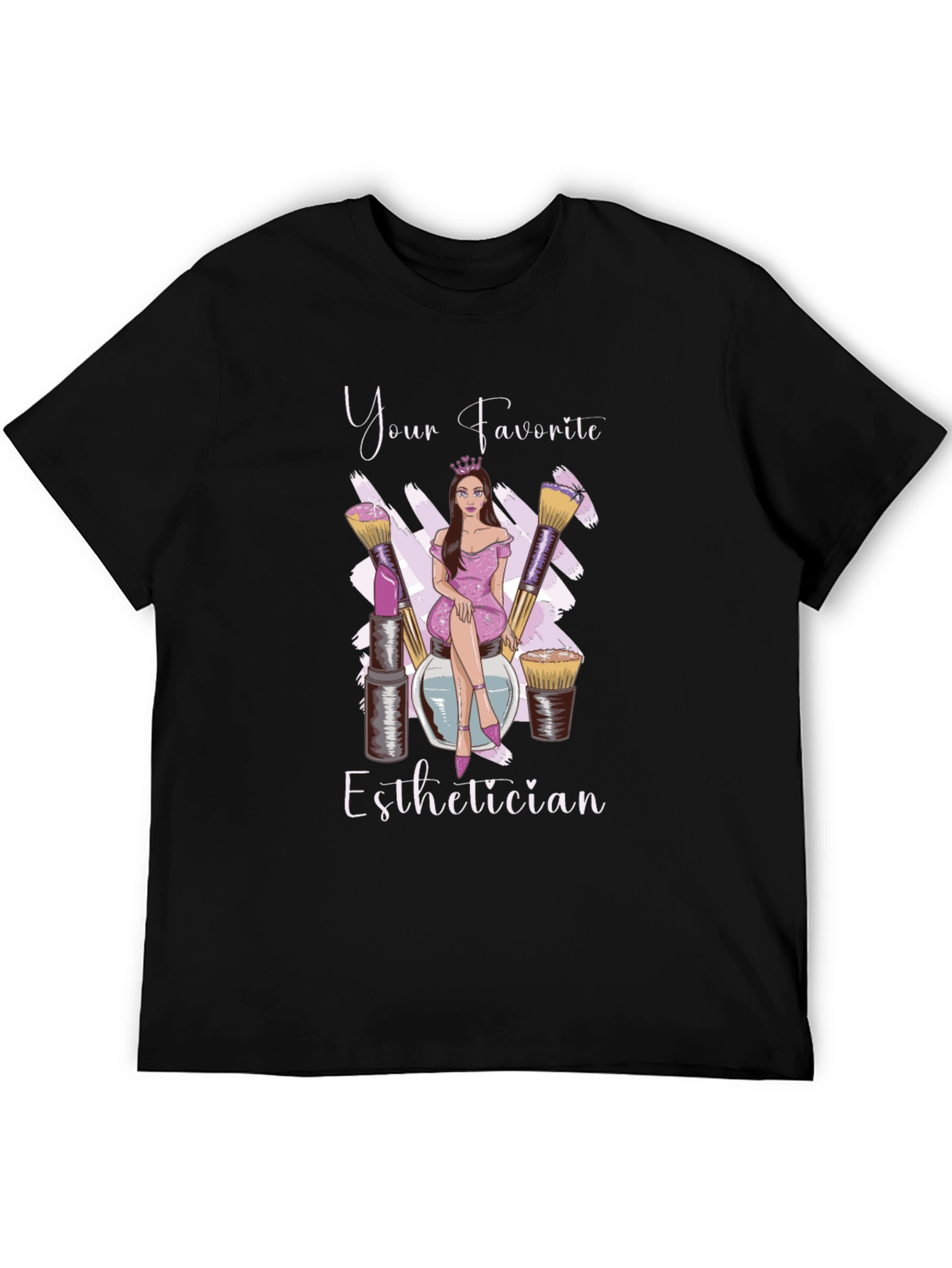 Black Your Favorite Esthetician T-Shirt view 5