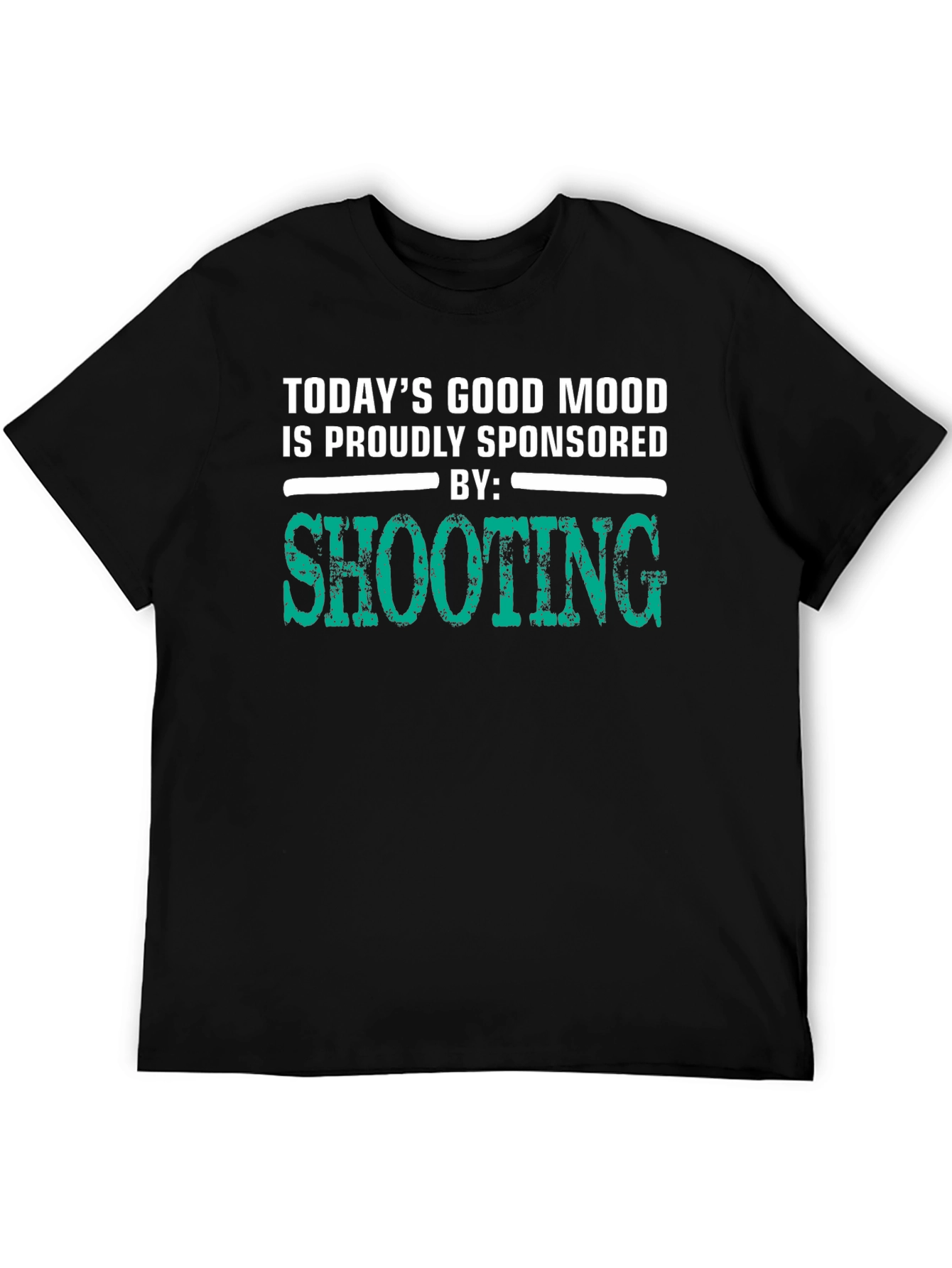 Black Shooting Sponsored T-Shirt - Good Mood Tee view 5