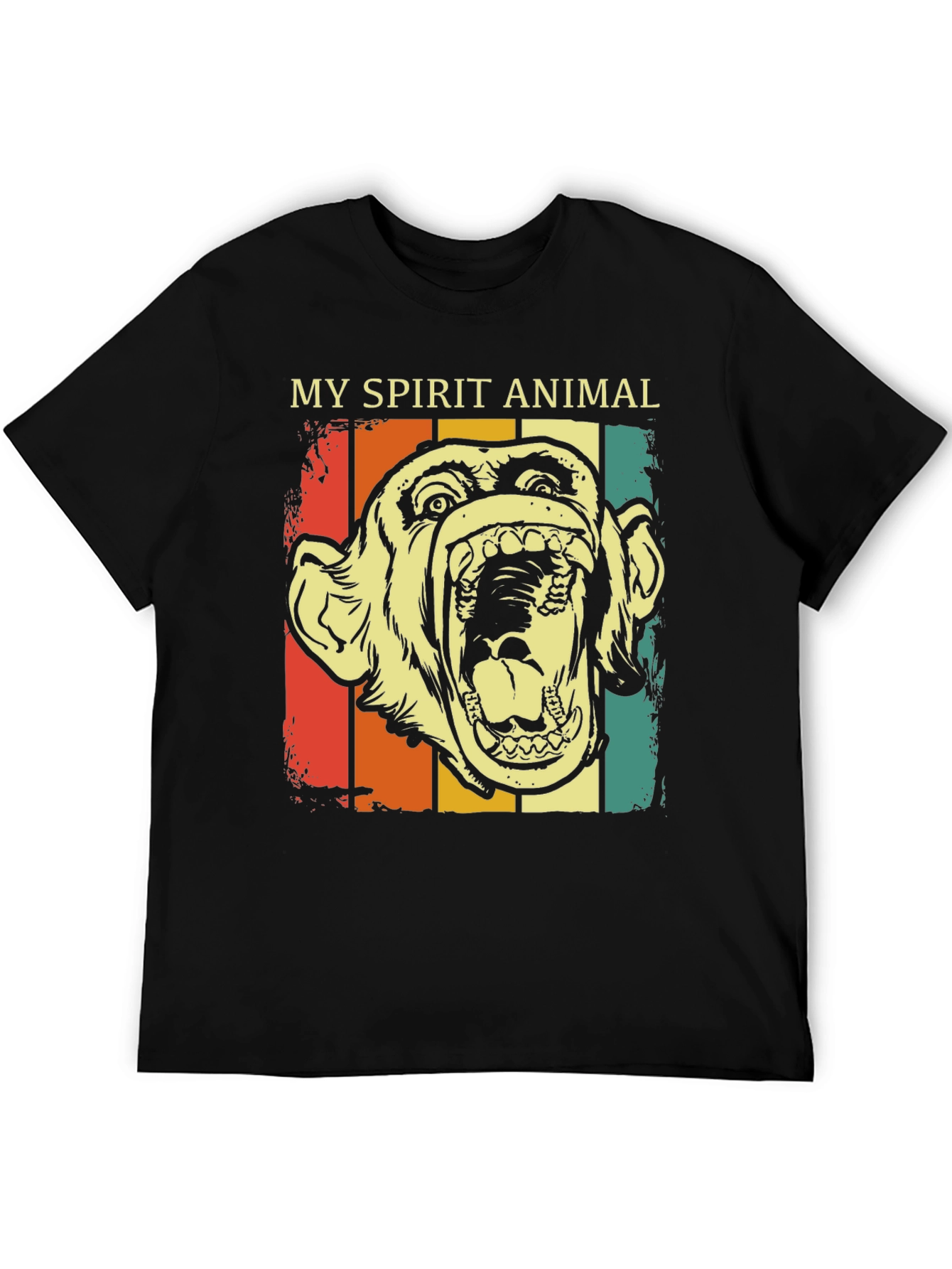 My Spirit Animal Retro Monkey Graphic T-Shirt - 5