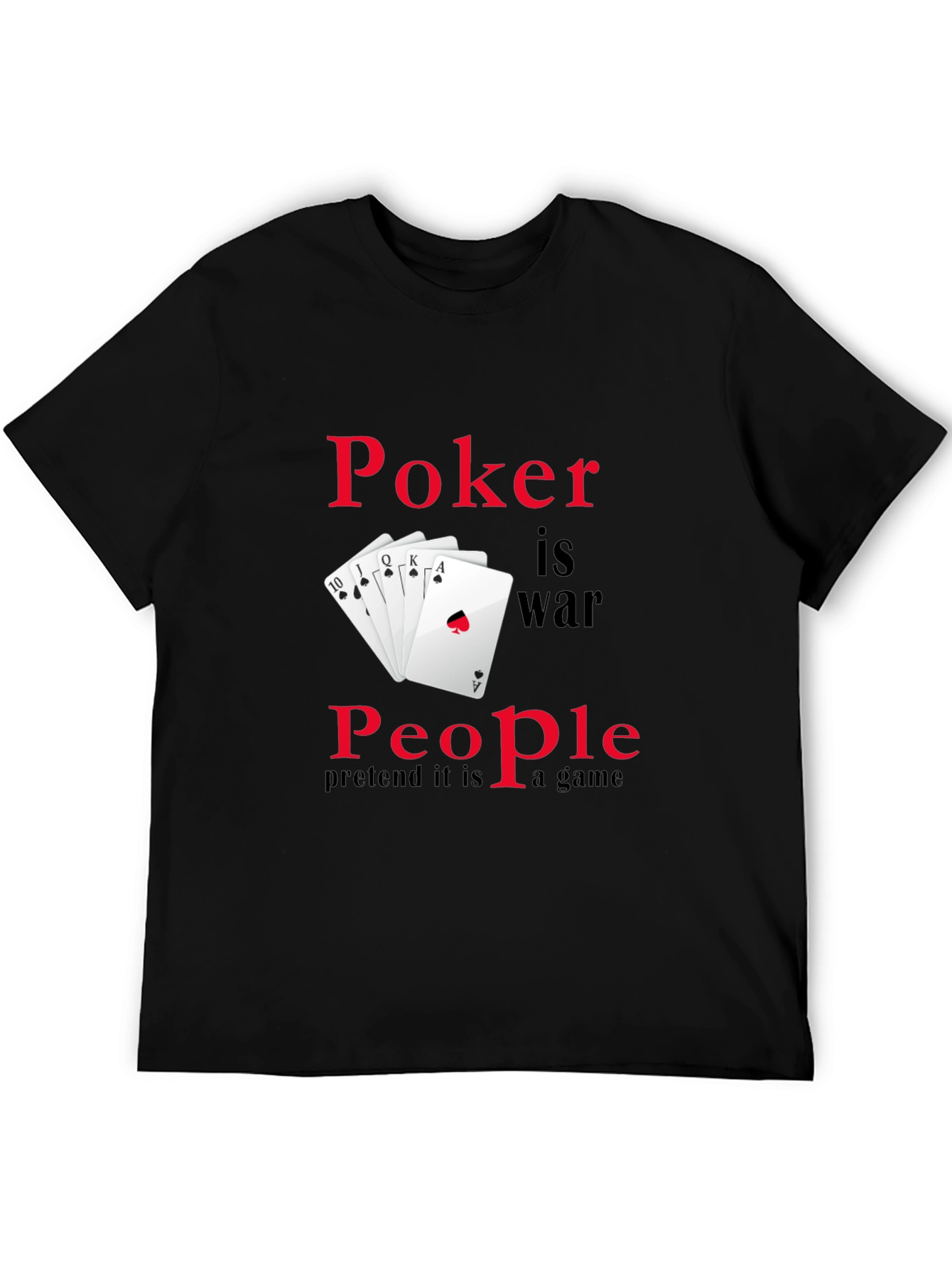 Black Poker is War Funny Graphic Tee view 5