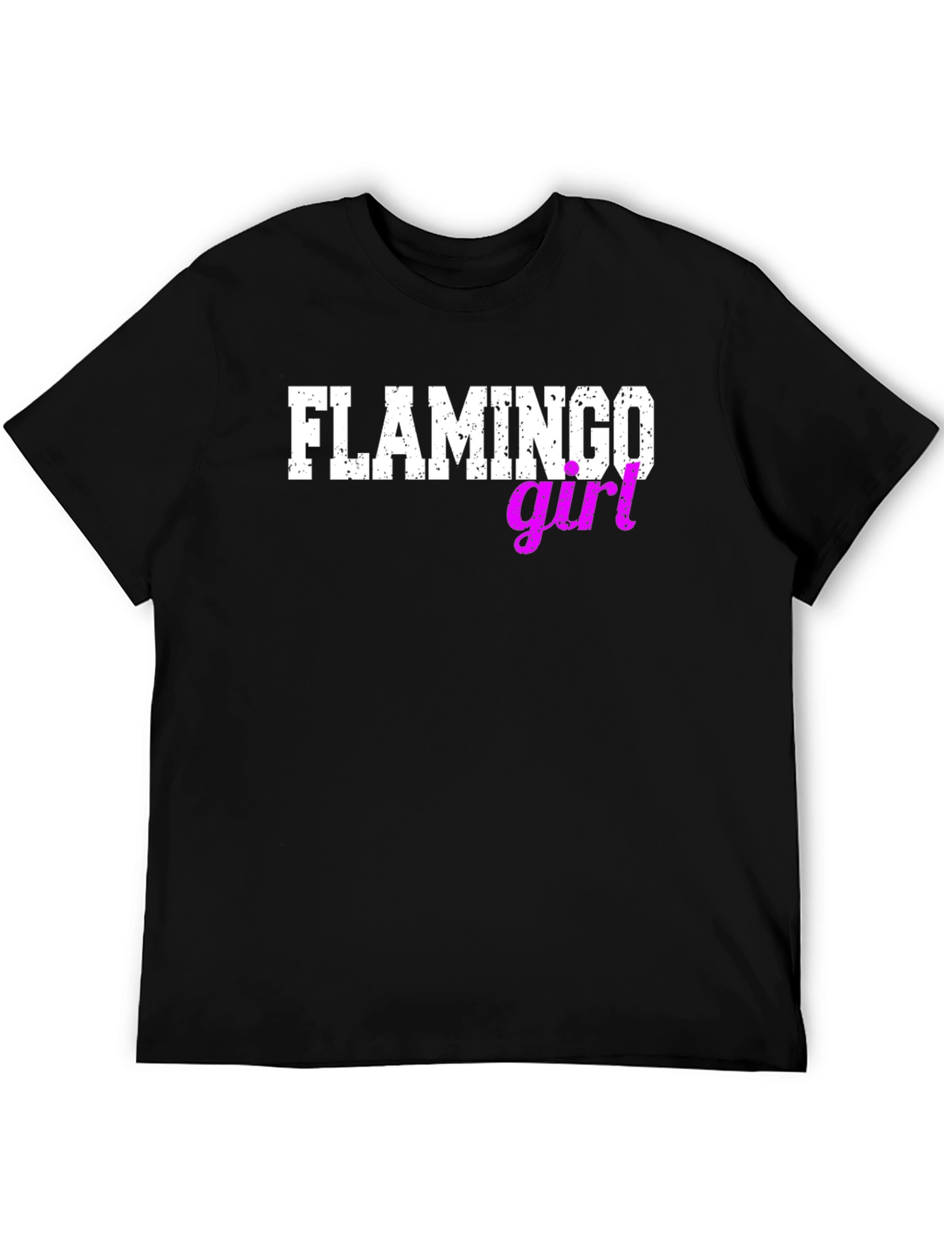 Black Flamingo Girl Black T-Shirt view 5